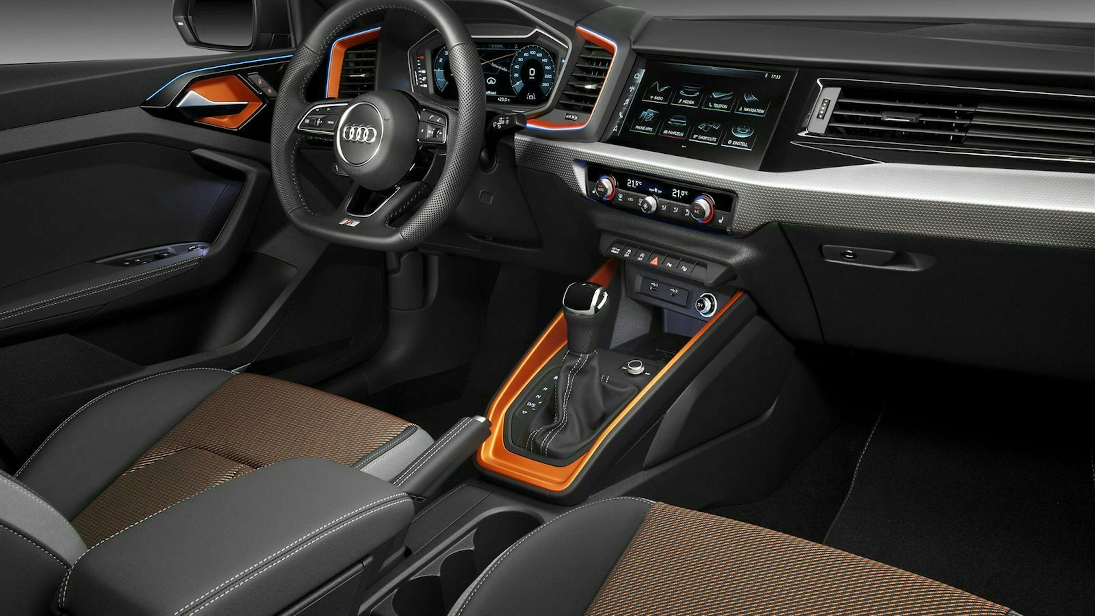 Audi A1 Citycarver: Innenraum, Blick aufs Armaturenbrett