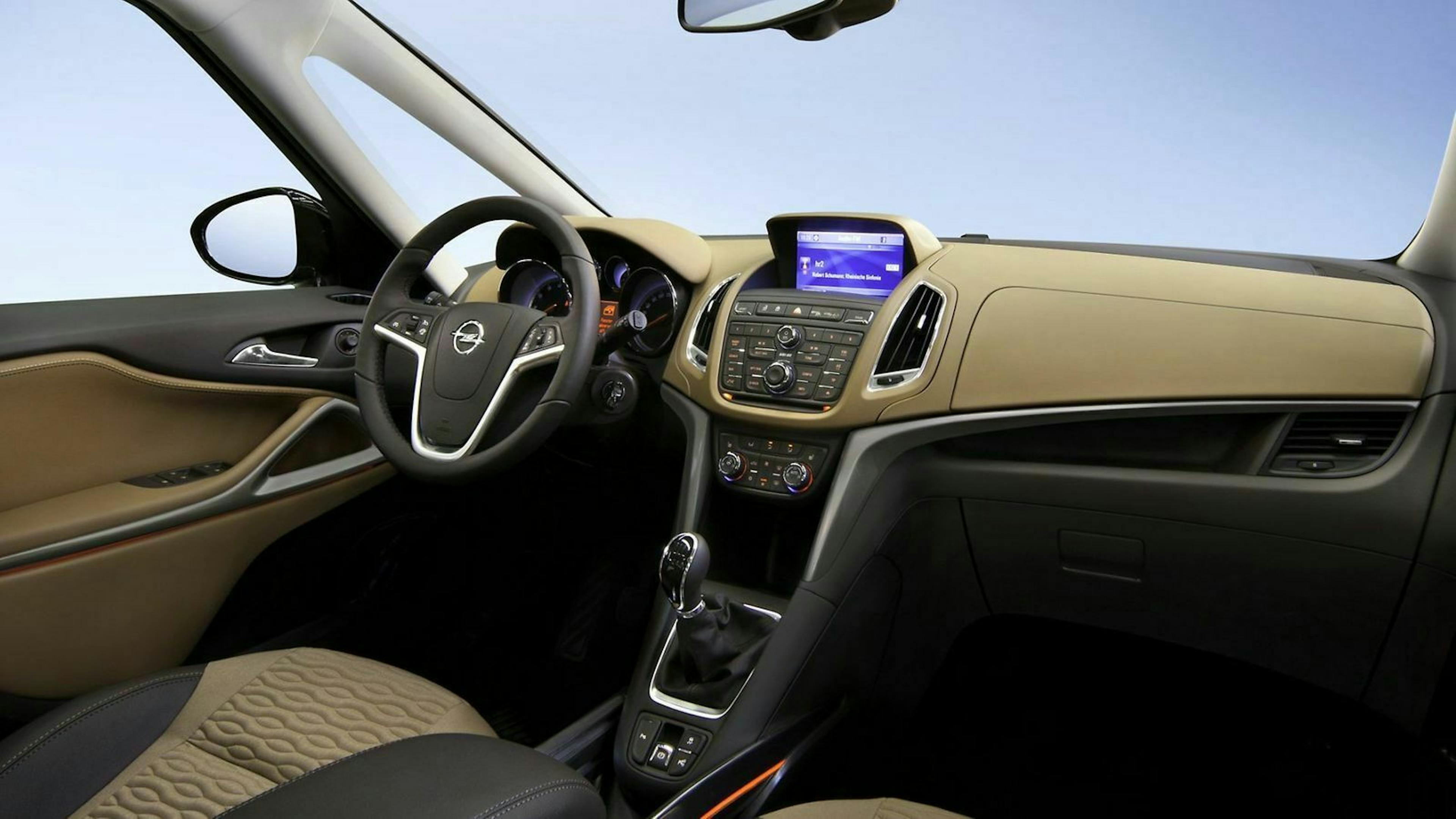 Cockpit-Ansicht des Opel Zafira