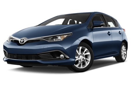 Dunkelblauer, modernes Auto mit fünf Türen, glänzenden Felgen und aerodynamischem Design, seitliche Ansicht auf weißem Hintergrund.