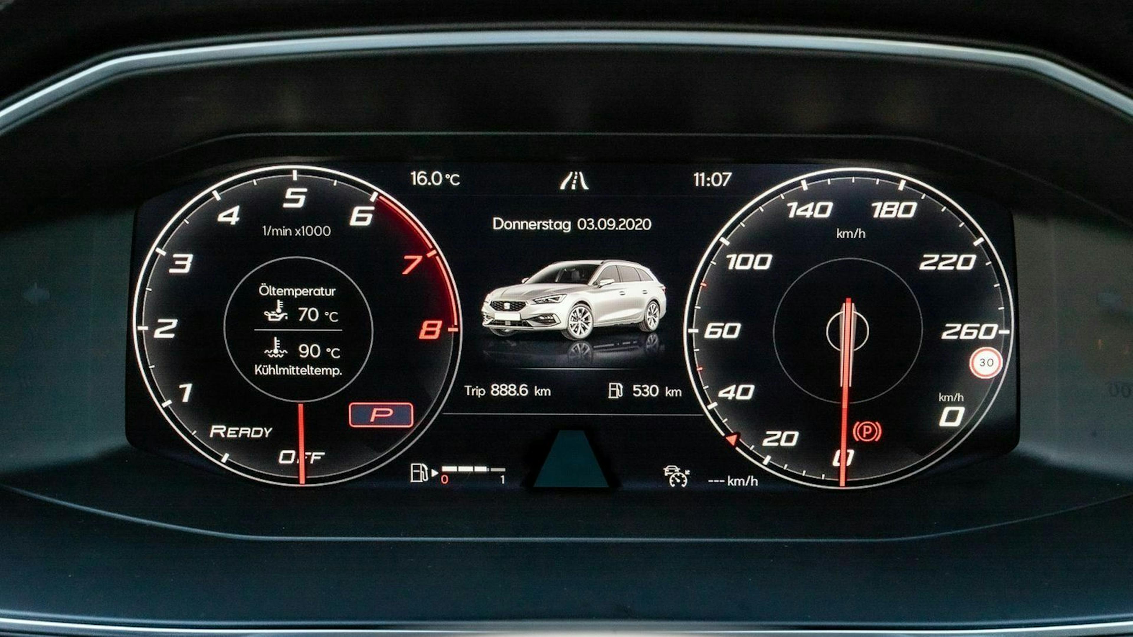 Seat Leon digitaler Instrumententräger