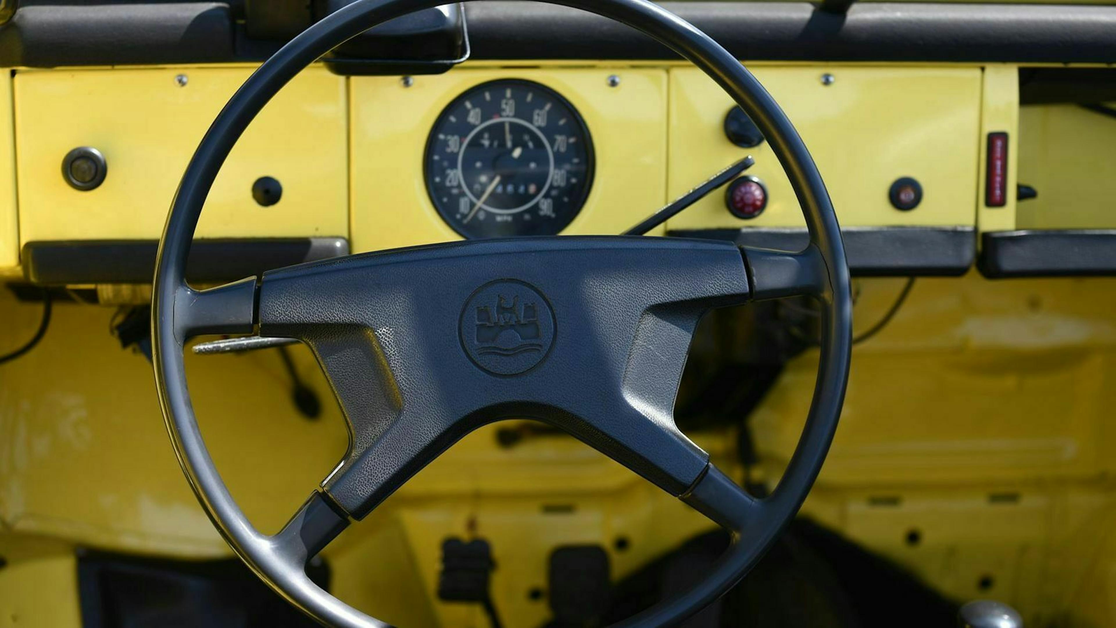 Cockpit-Ansicht des VW Typ 181