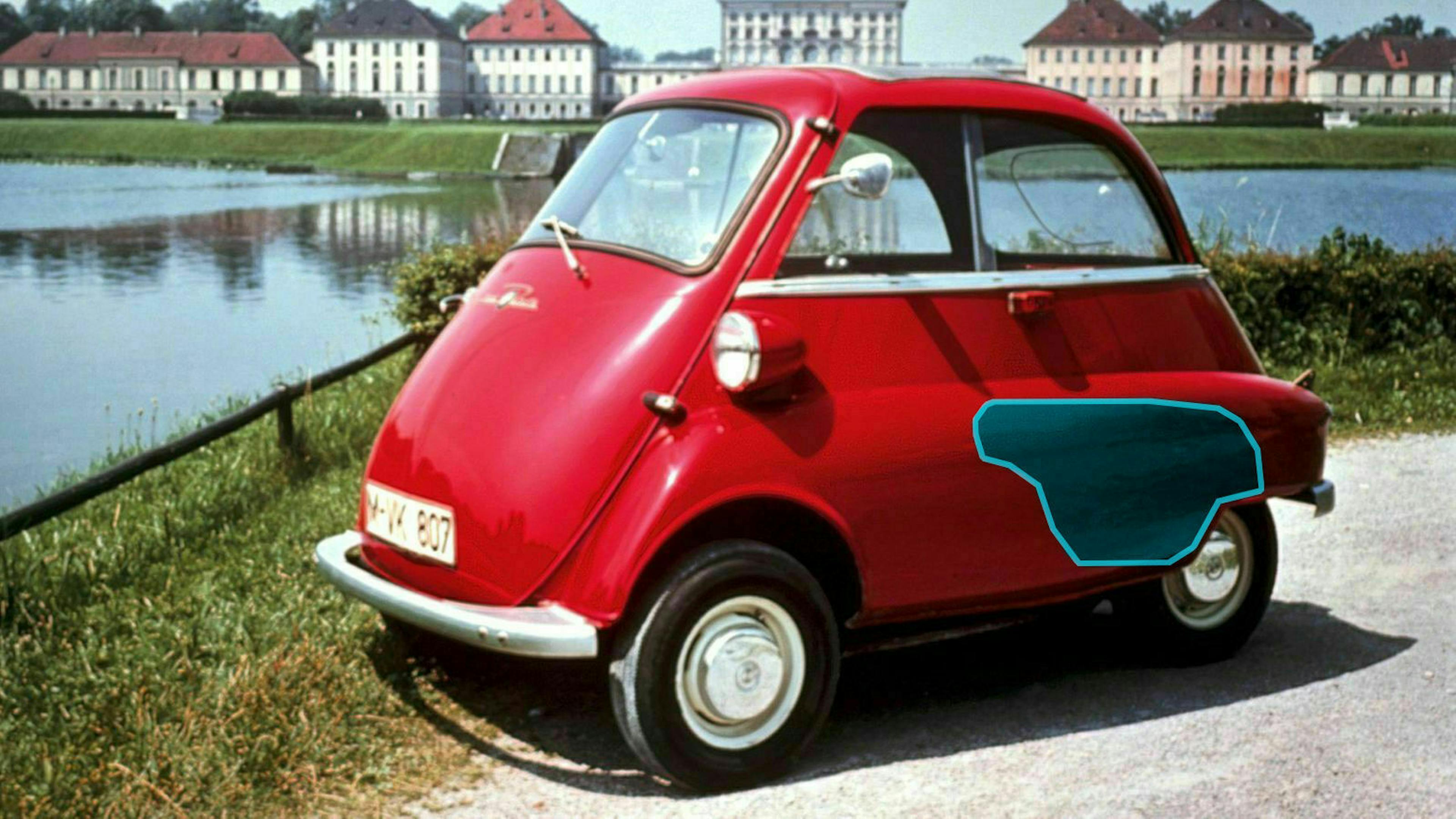 Der BMW Isetta in Seitenansicht