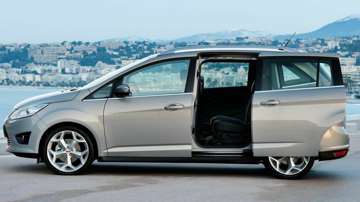 Ford Grand C-Max Seitenansicht Fondtür offfen