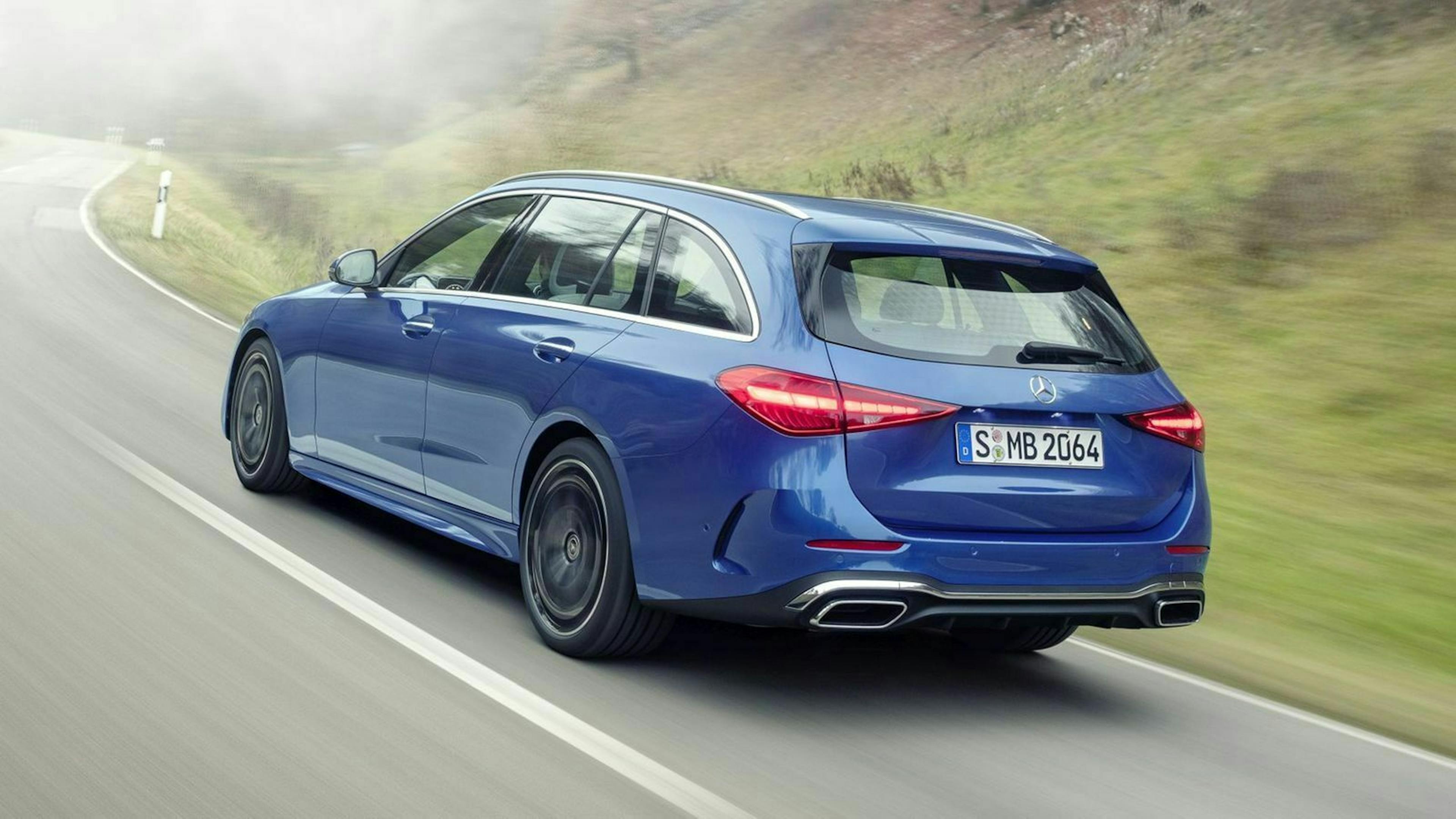 Mercedes C-Klasse 2021 Dreiviertel-Heckansicht