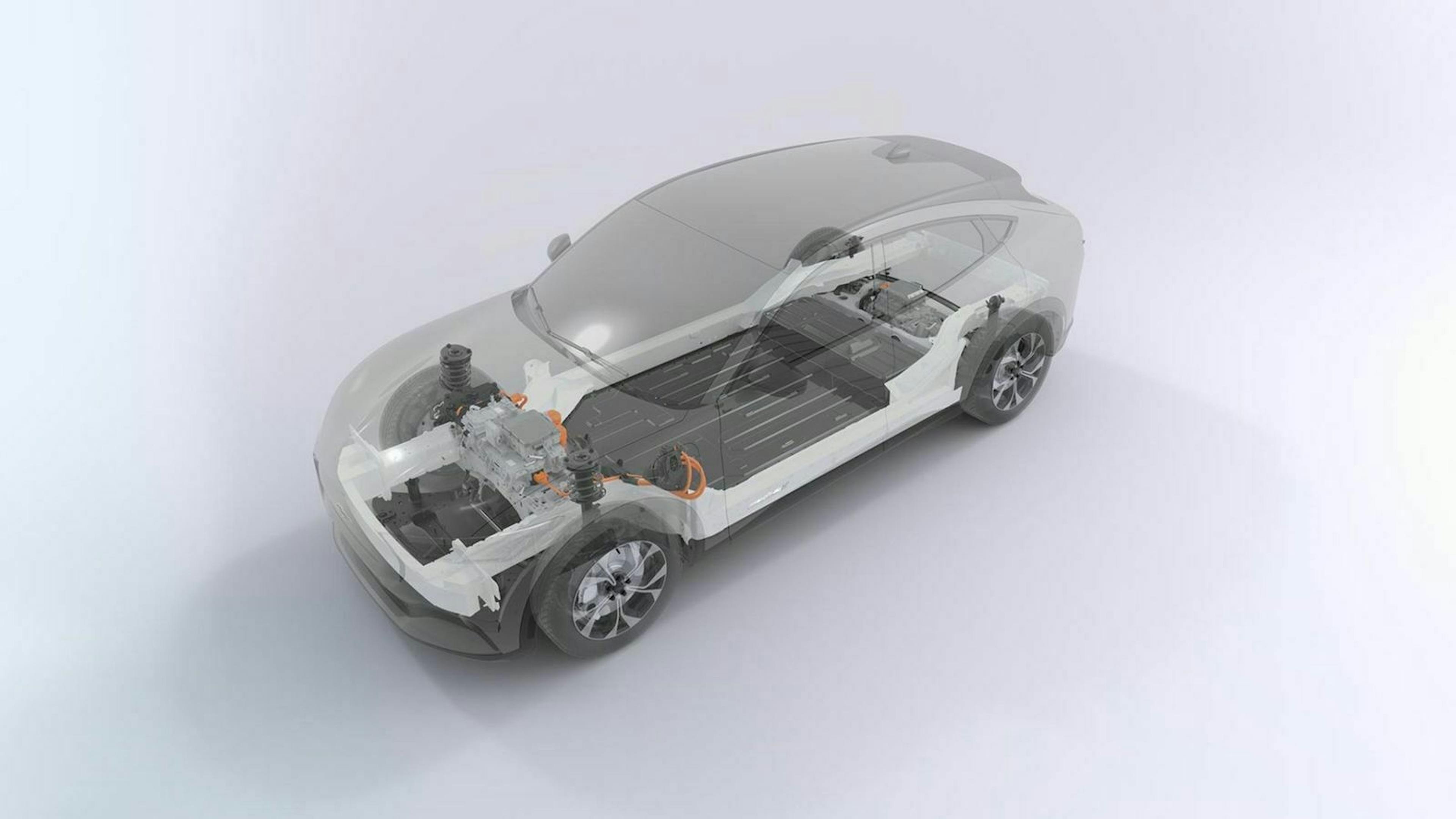 Das Elektrogehäuse des Ford Mustang Mach-E