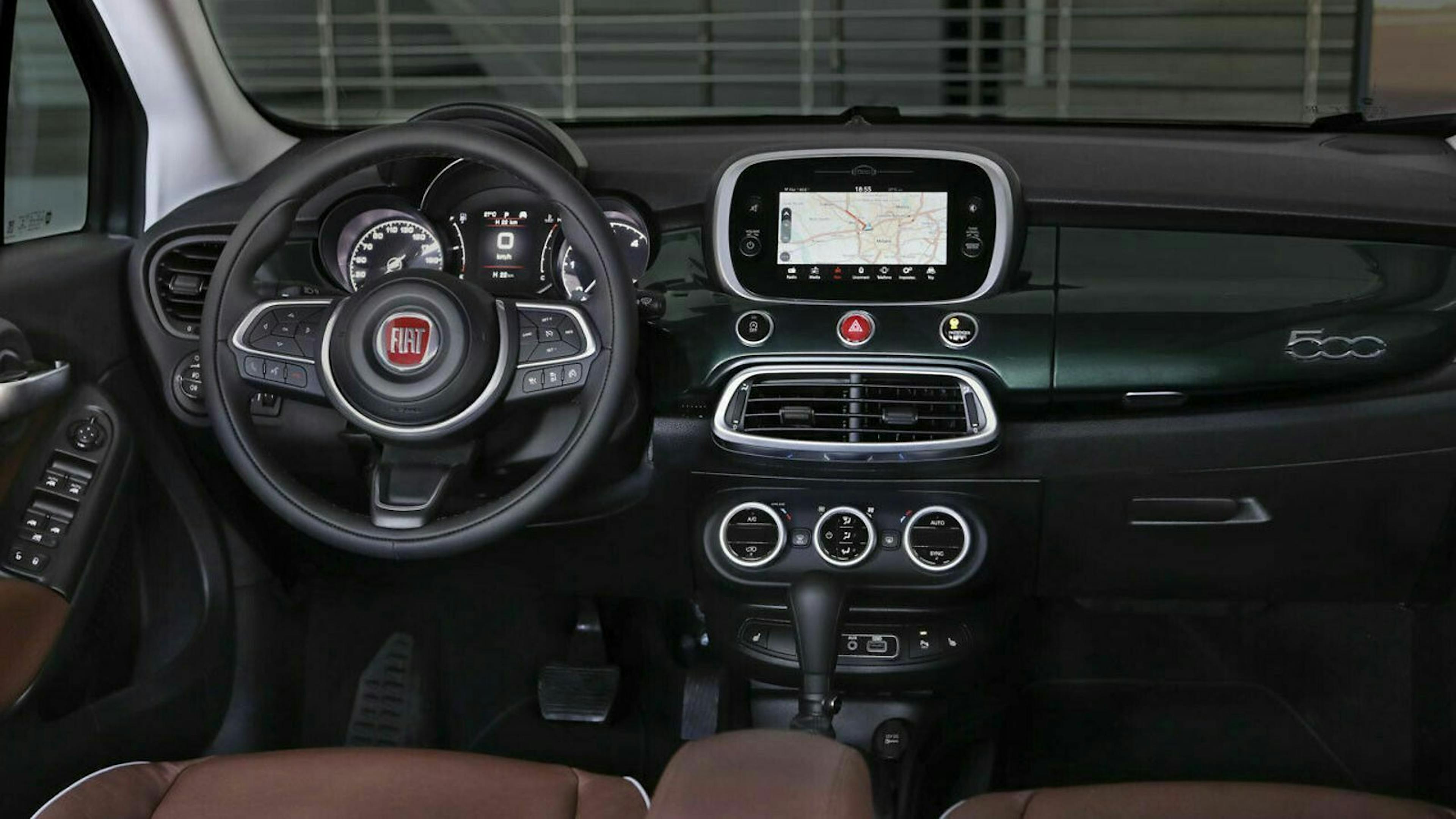 Cockpit-Ansicht des Fiat 500x