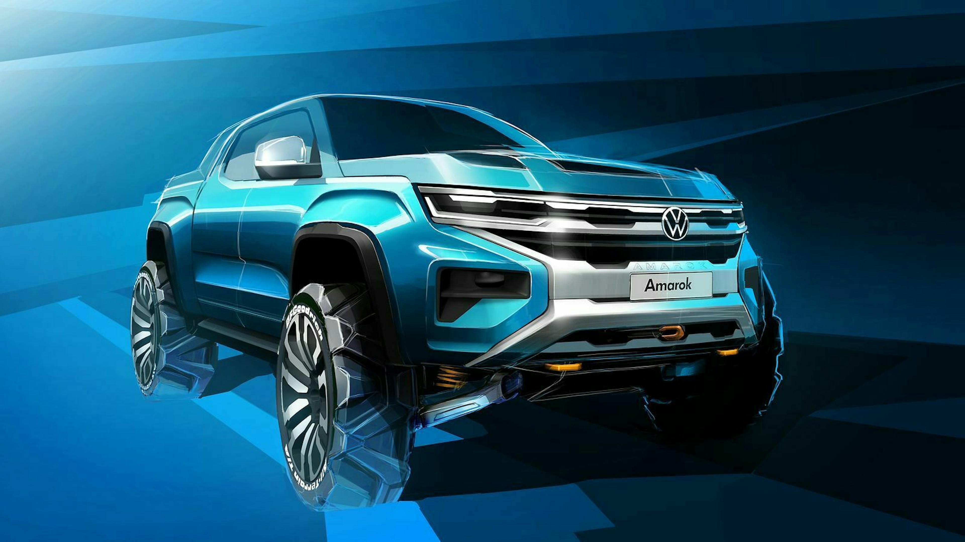 Zu sehen ist die Designstudie des VW Amarok 2020