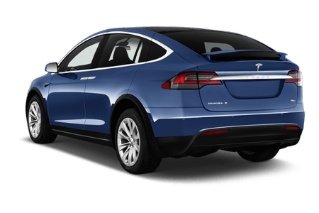 Tesla Model X Ansicht hinten schräg