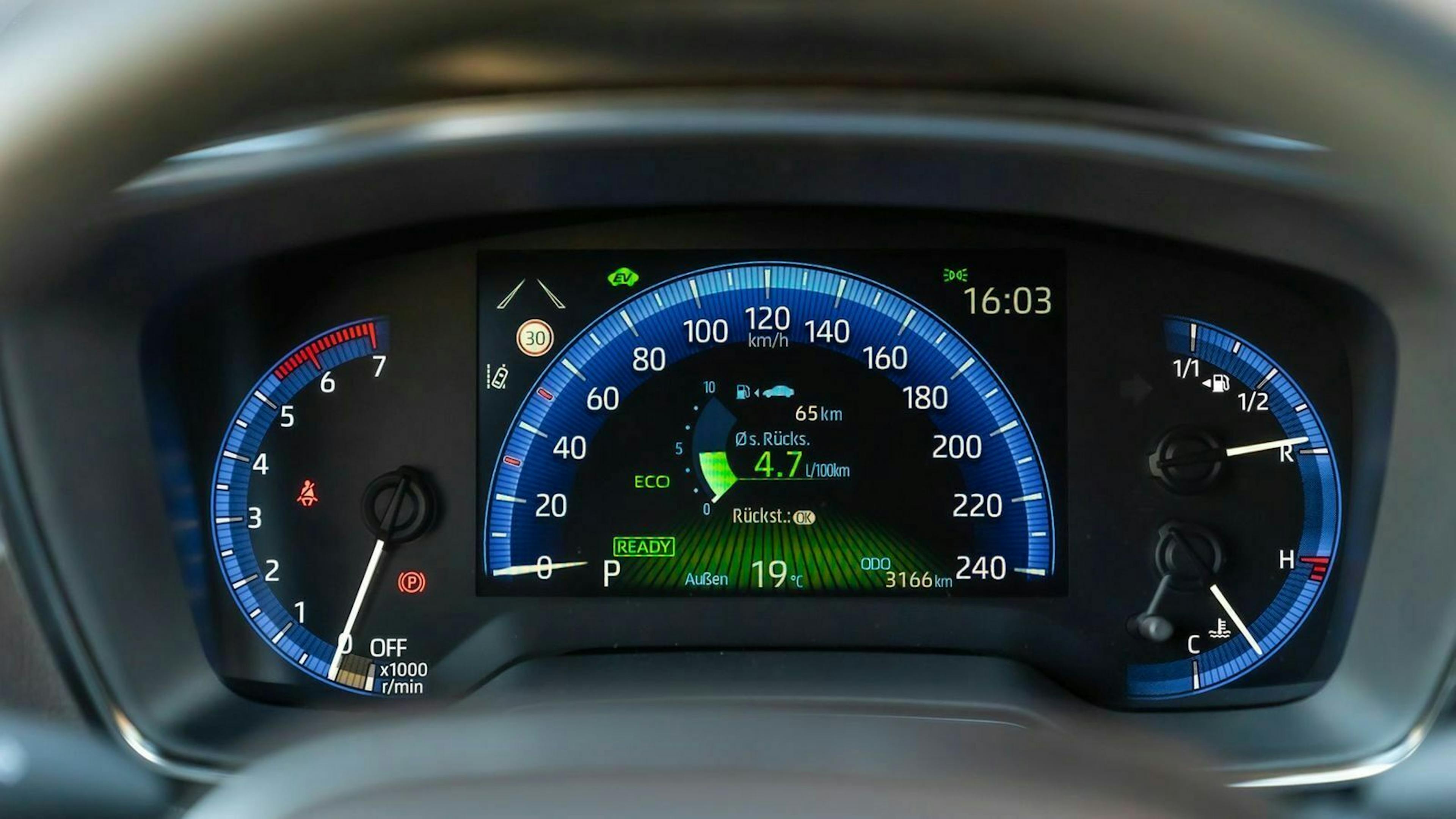 Toyota Corolla Detailansicht Instrumententräger