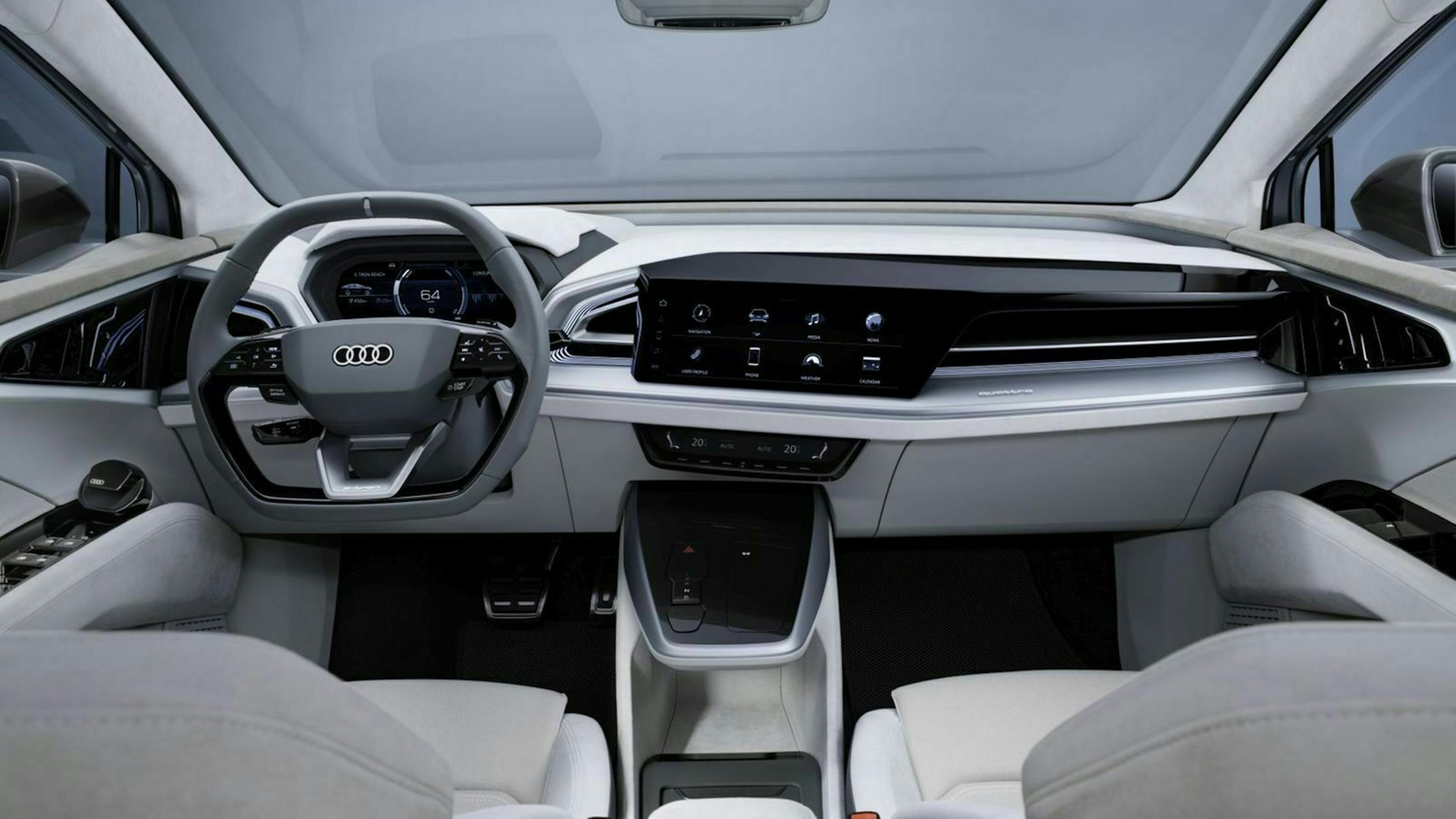 Audi Q4 E-Tron (2021) Neuvorstellung Cockpitdesign mit zwei Bildschirmen
