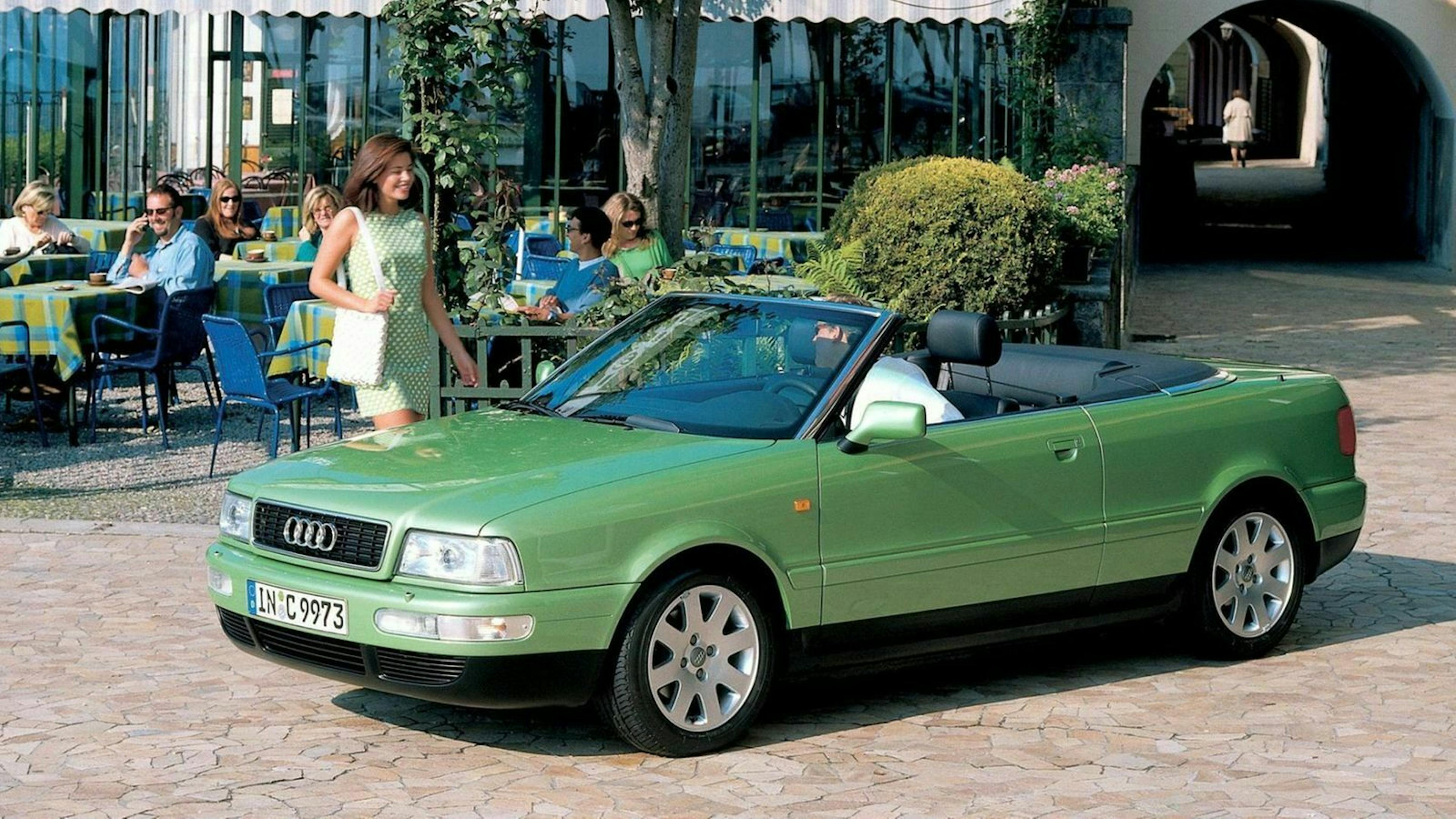 Der Audi Cabriolet in Seitenansicht