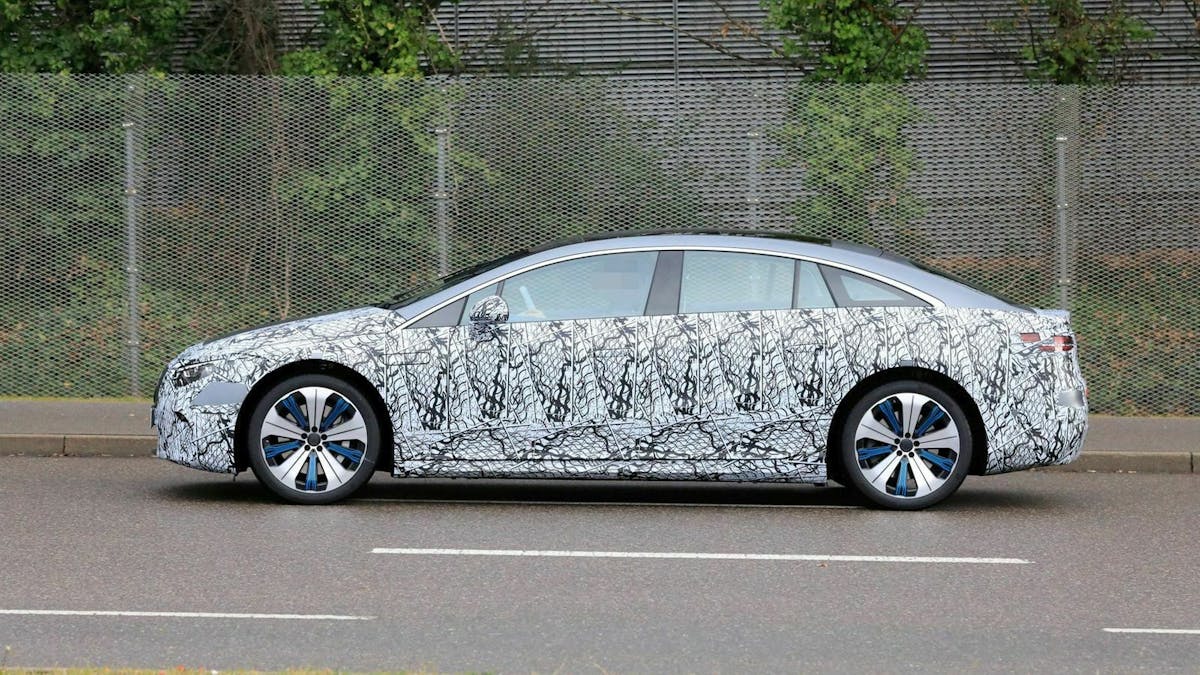 Mercedes EQS Erlkönig Seitenansicht