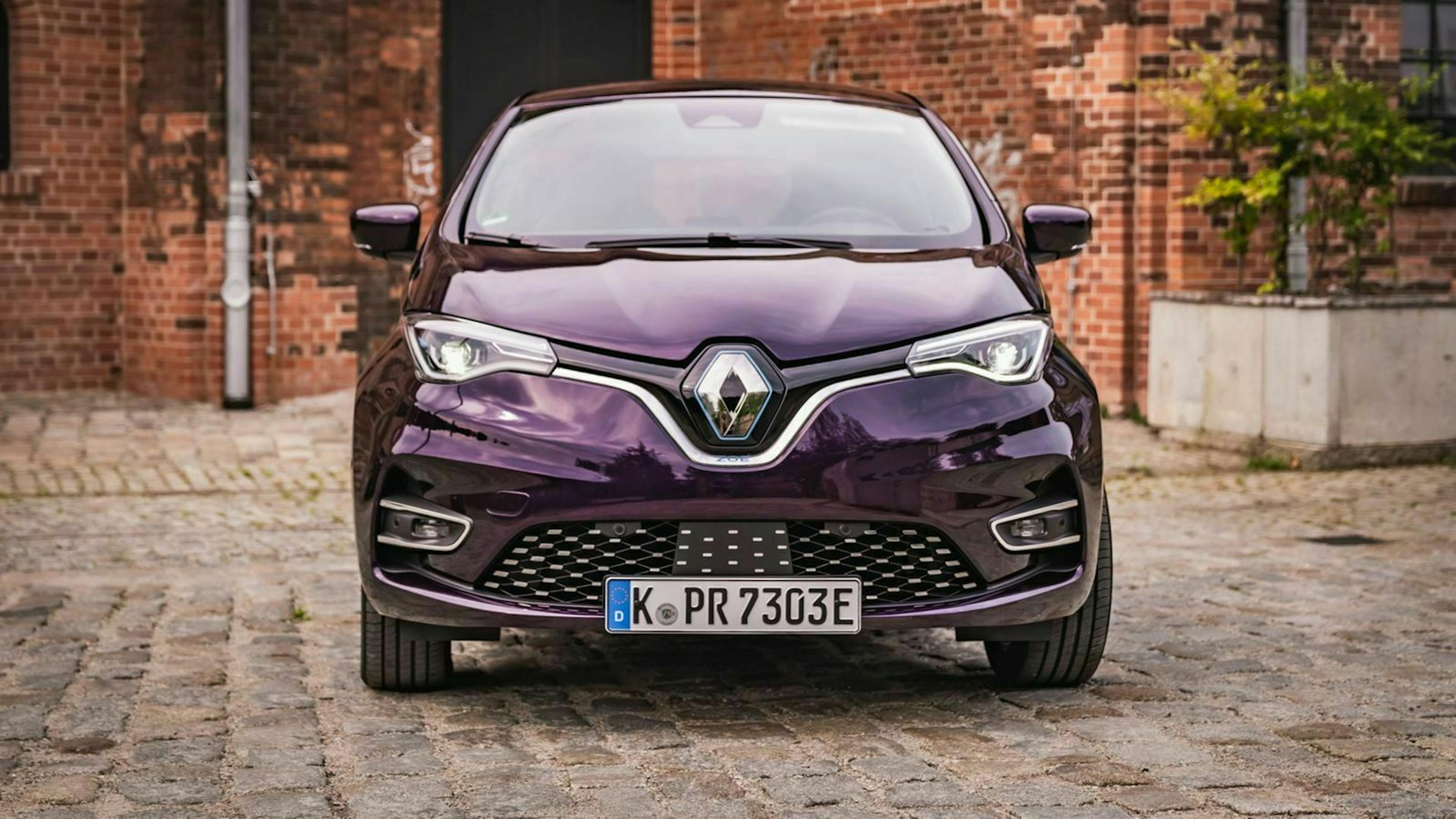 Der Renault Zoe in Frontansicht