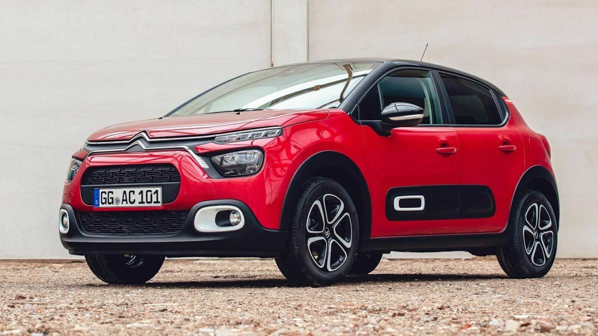 Zu sehen ist der Citroën C3 von vorne, stehend