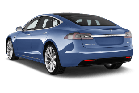 Tesla Model S Ansicht hinten schräg
