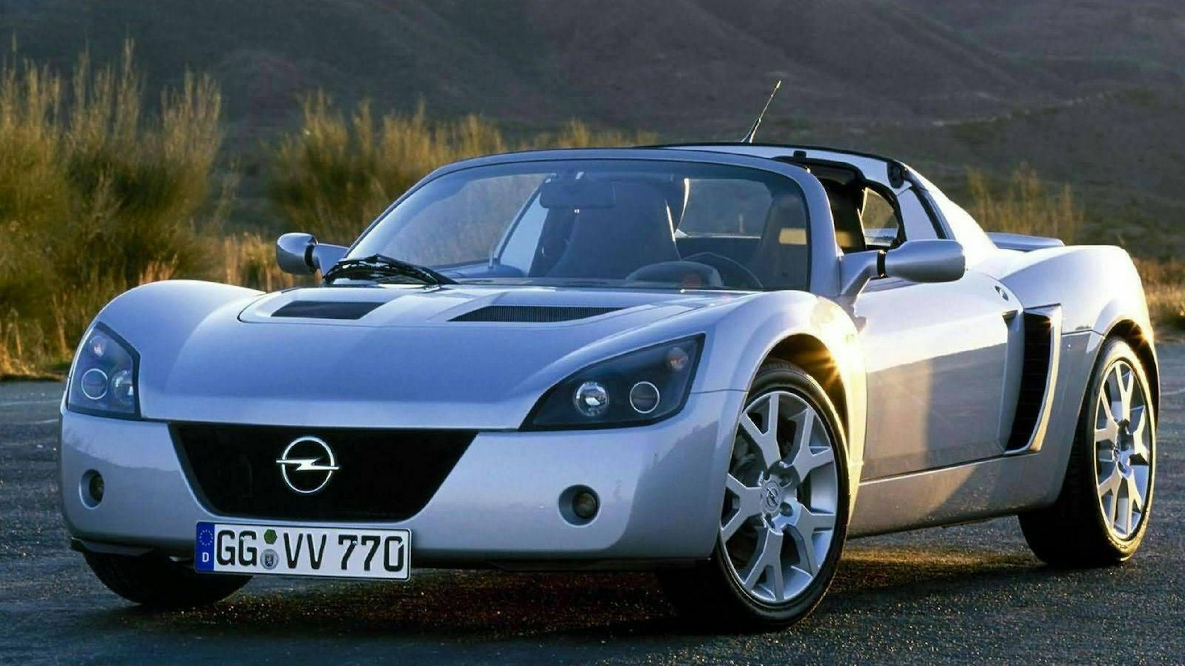 Der Opel Speedster in Frontansicht