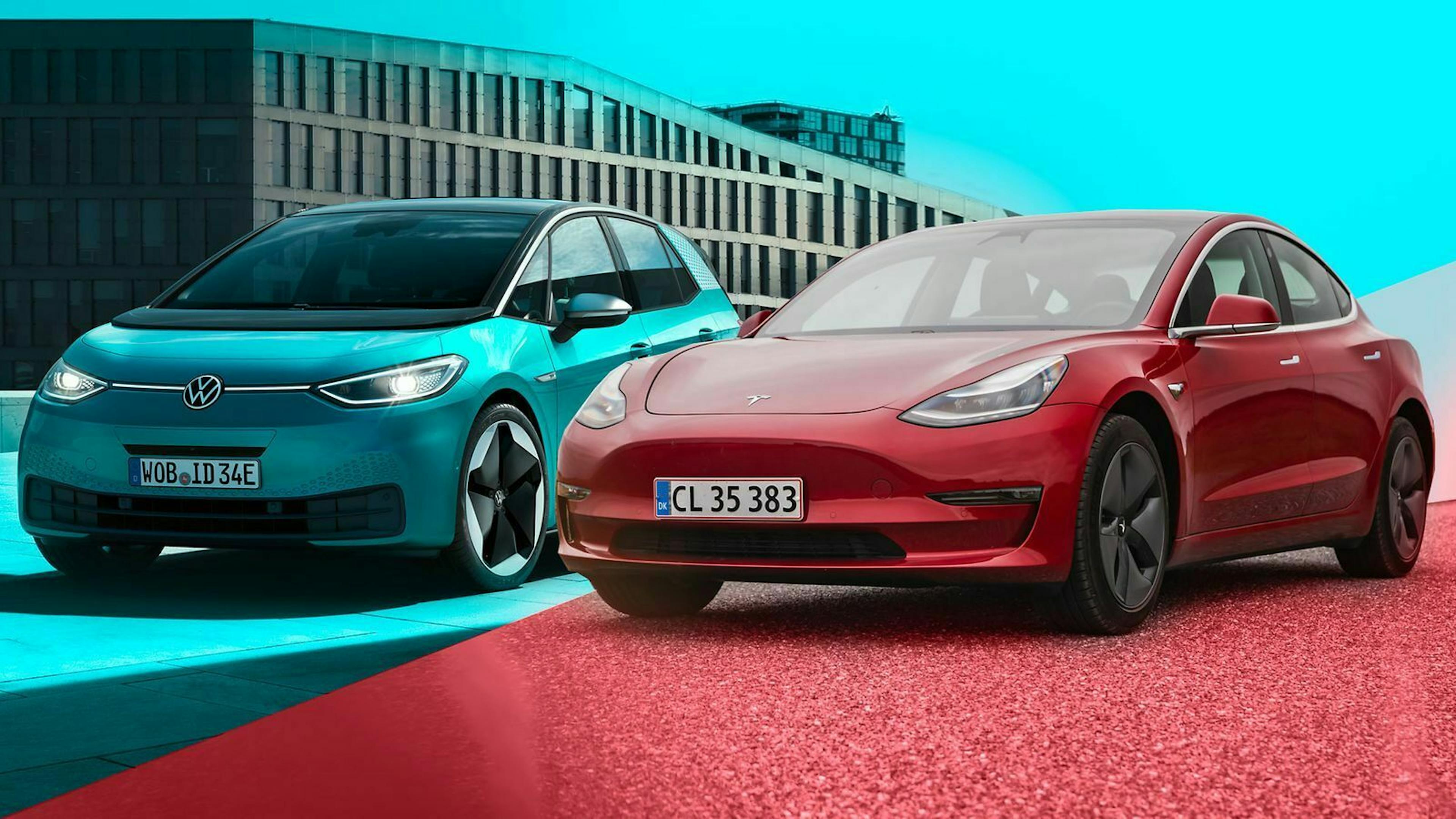 Tesla will mit dem Model 3 massentauglich werden. Und Volkswagen mit dem ID.3 massentauglich bleiben