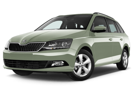 Hellgrüner Kombi mit vier Türen. Elegante Karosserie, schwarze Stoßstangen und Chromakzente. Pkw steht vor weißem Hintergrund.