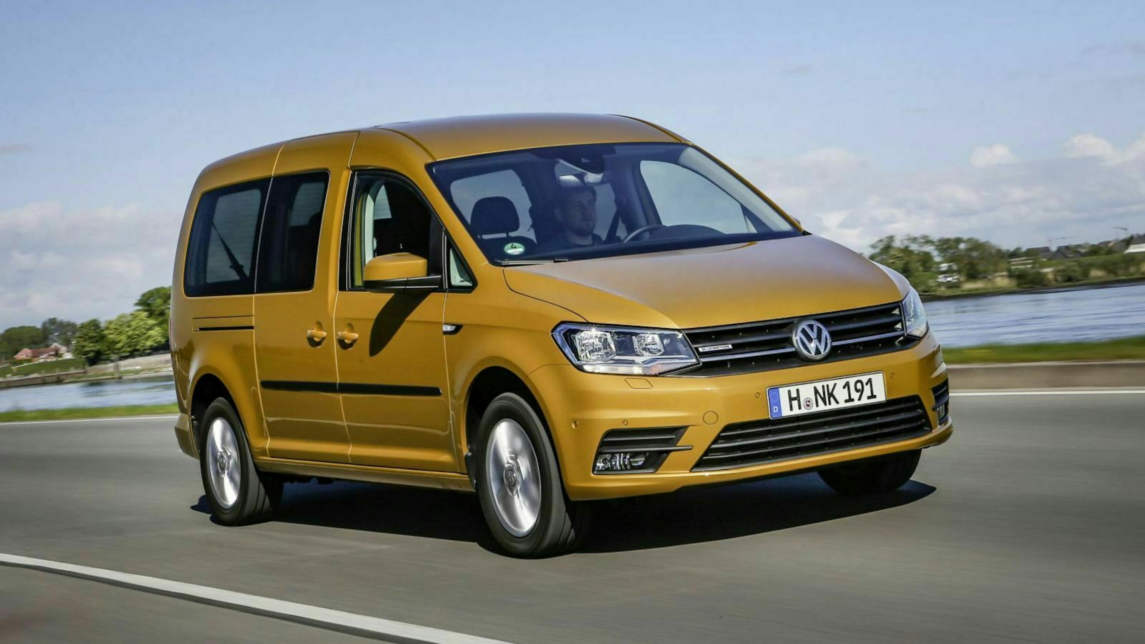 Zu sehen ist der VW Caddy von vorne