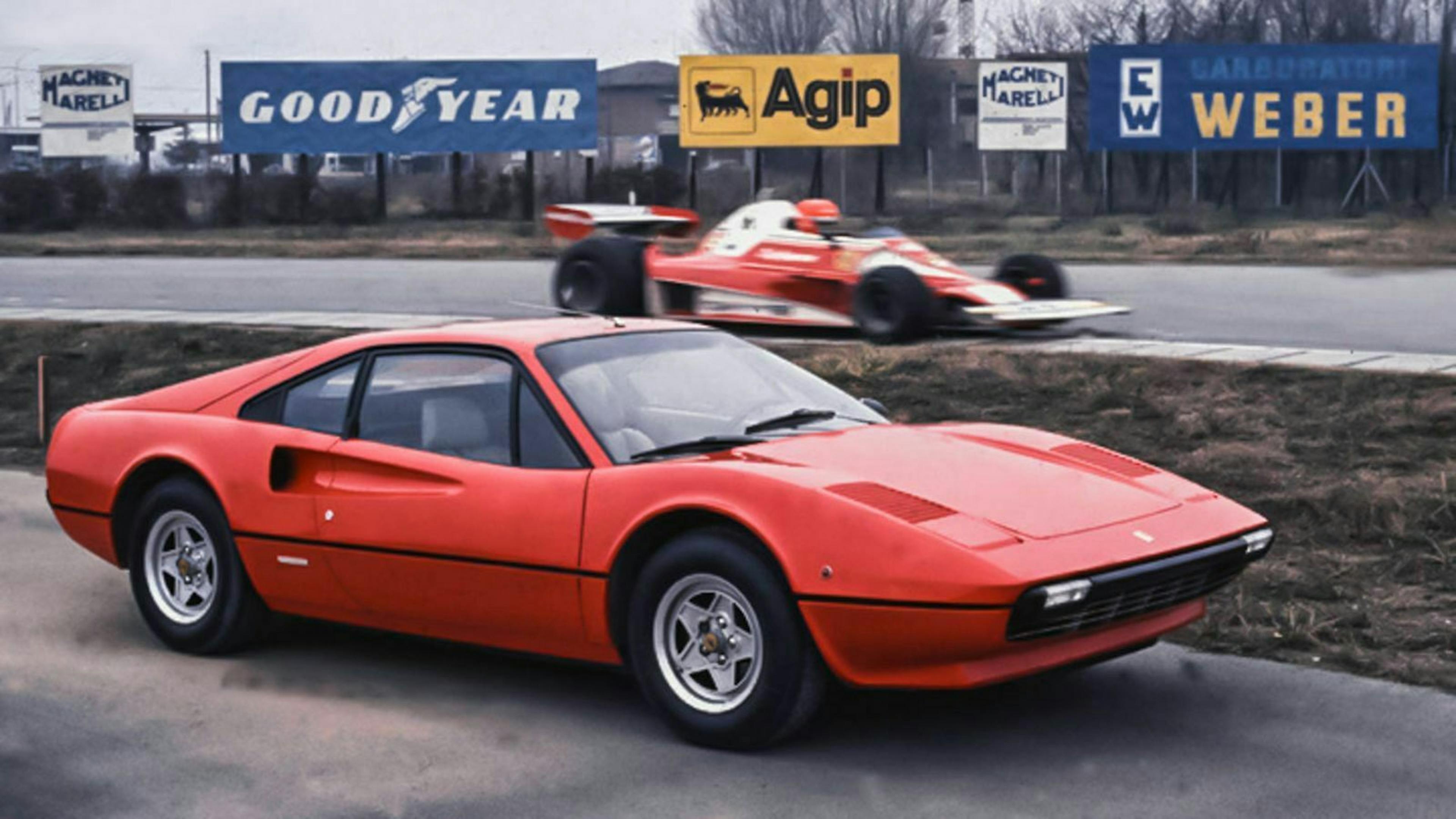 Ferrari 308 in der Seitenansicht, stehend