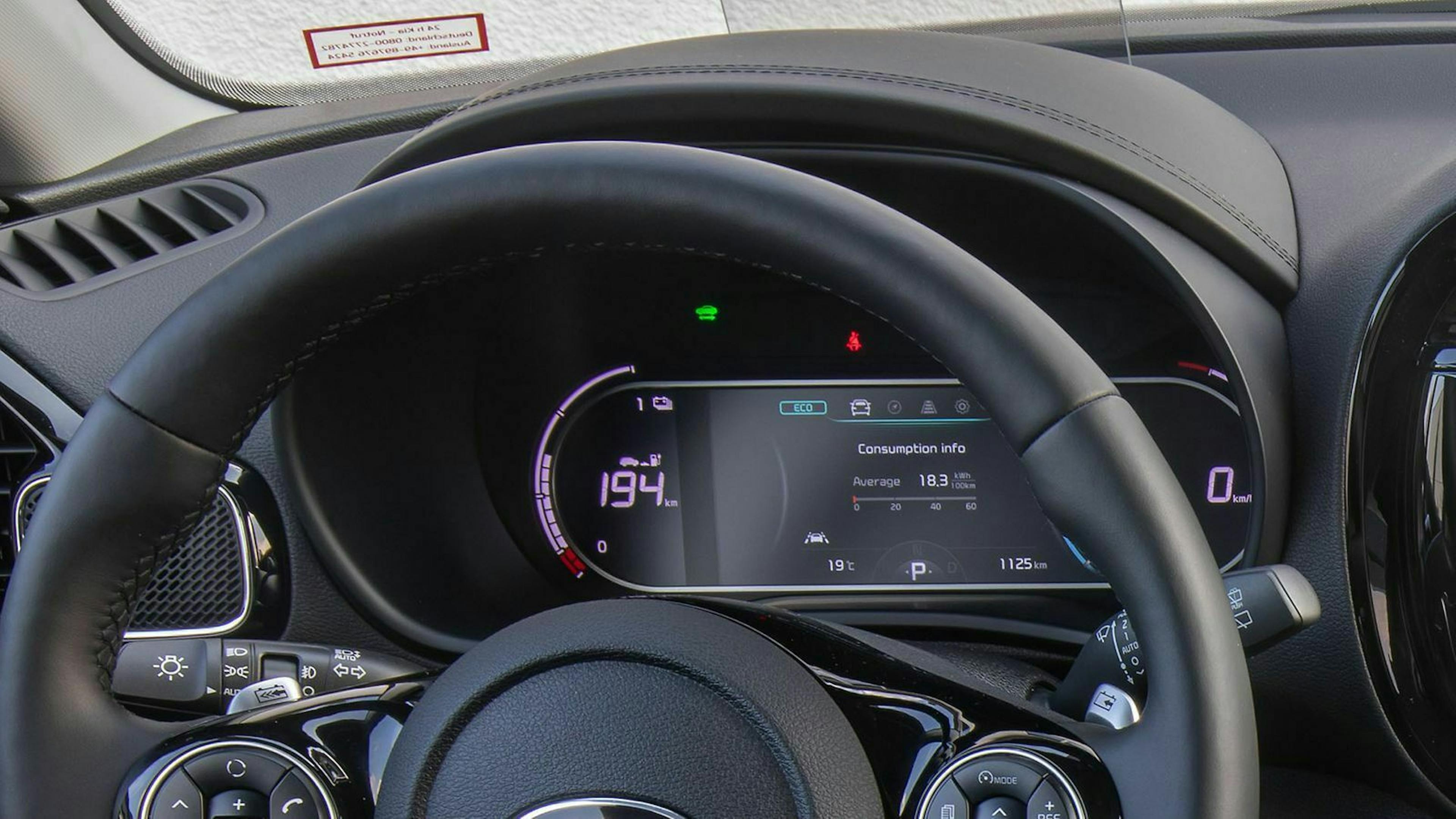 Der digitale Instrumententräger des Kia e-Soul