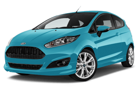 Türkisfarbener Kompaktwagen mit sportlichem Design, weißer Felge und kurzem Heck. Moderne Scheinwerfer und sechseckiger Kühlergrill.