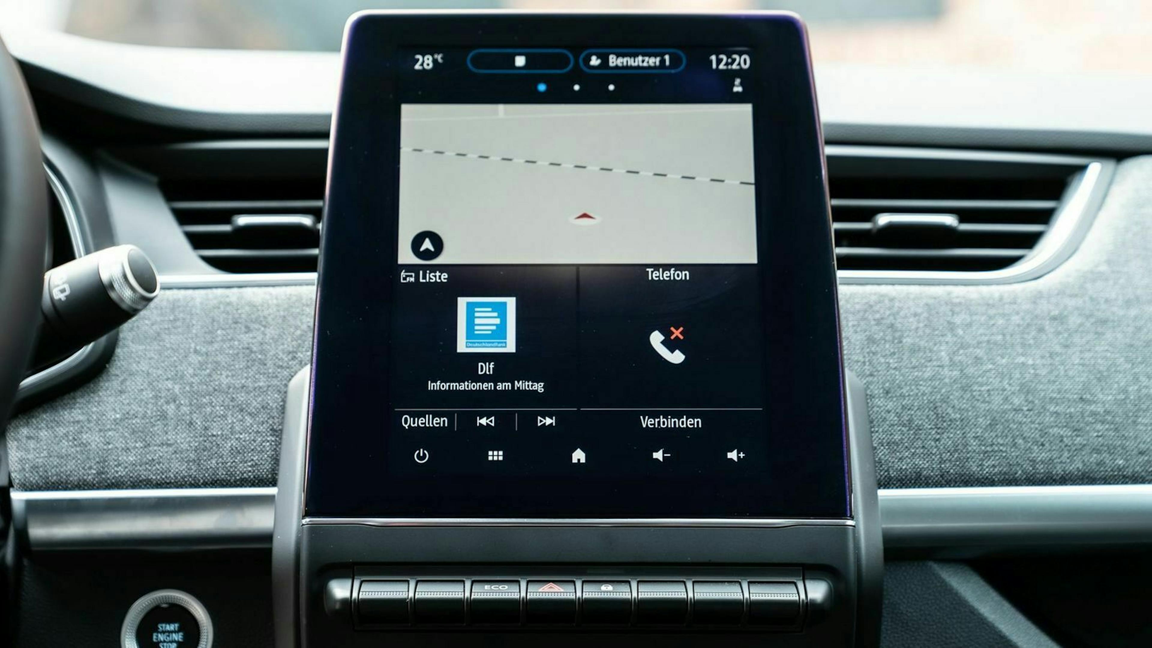 Der Display des Renault Zoe (2019)