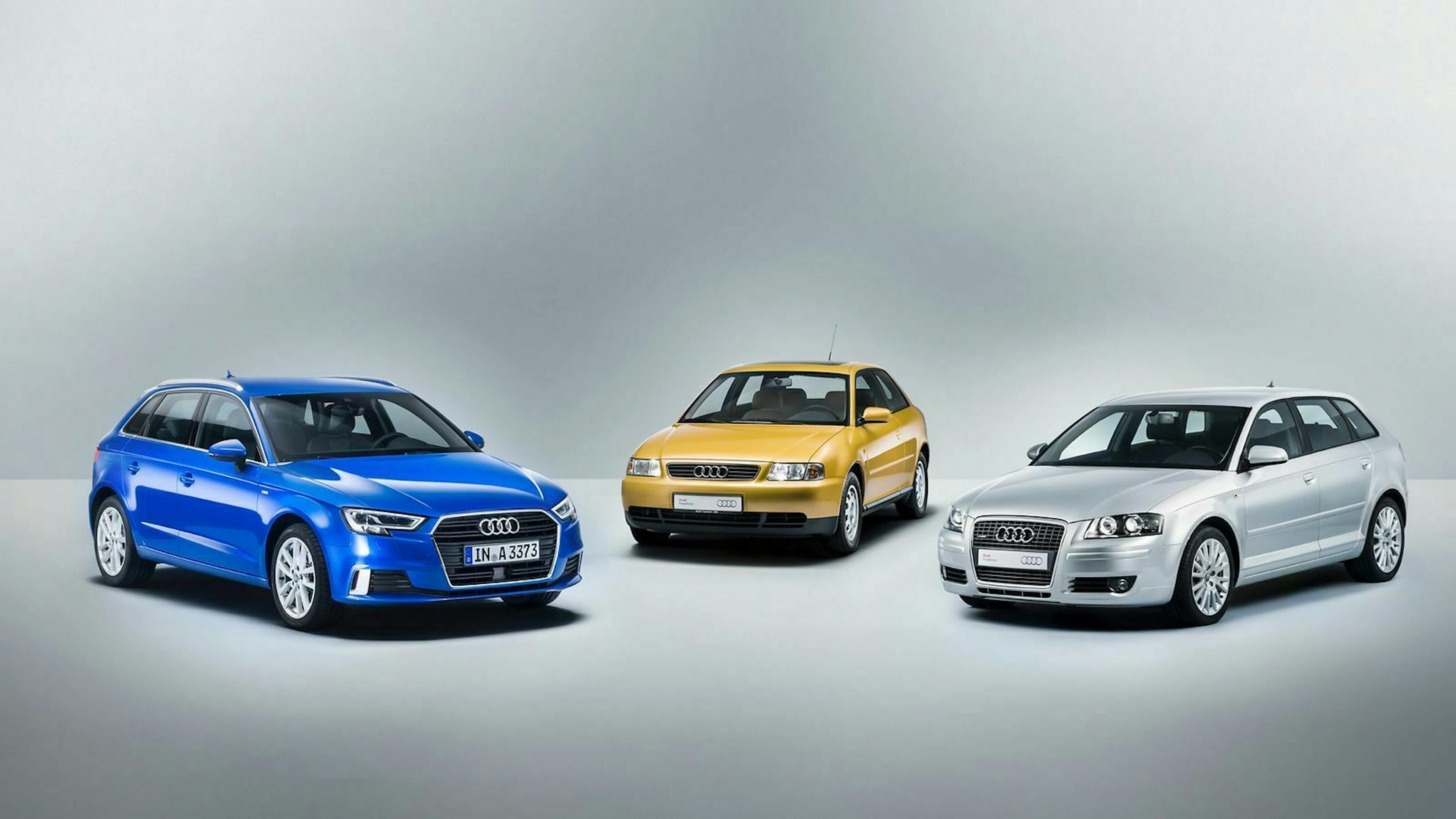 Drei Generationen des A3 hat Audi seit 1996 gebaut. Generation 4 steht vor der Tür