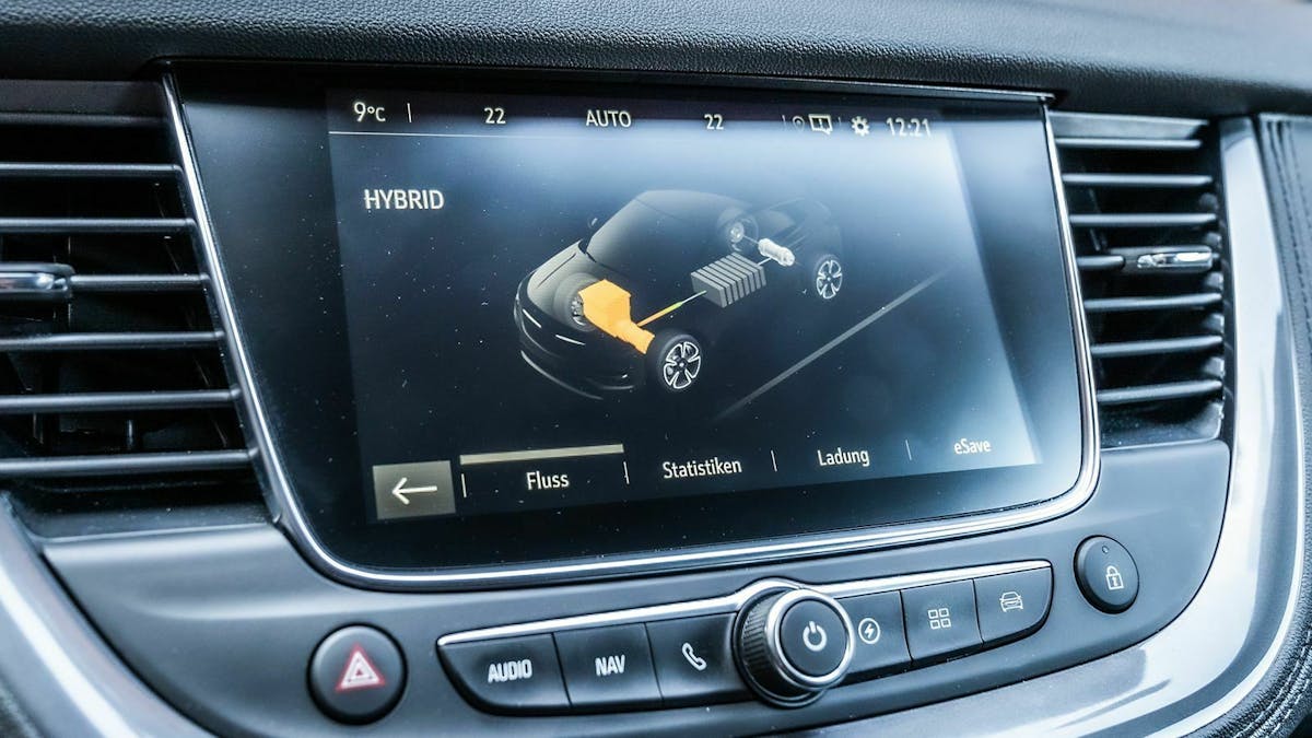 Opel Grandland X Hybrid4 Infotainment-System Detailansicht