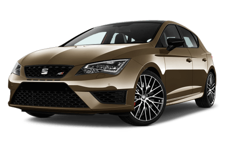 Brauner Sportwagen mit schwarzem Dach und silbernen Felgen, frontal seitlich fotografiert. Dynamisches Design und sportliche Ausstrahlung.