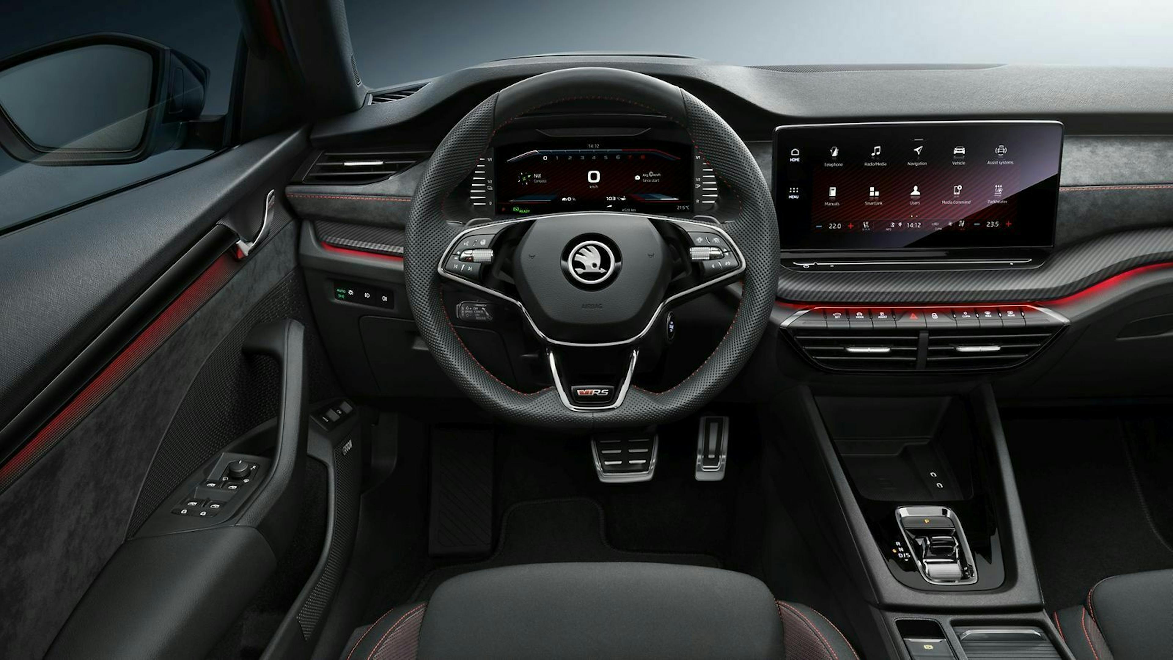 Der neue ŠKODA OCTAVIA RS iV Cockpitansicht