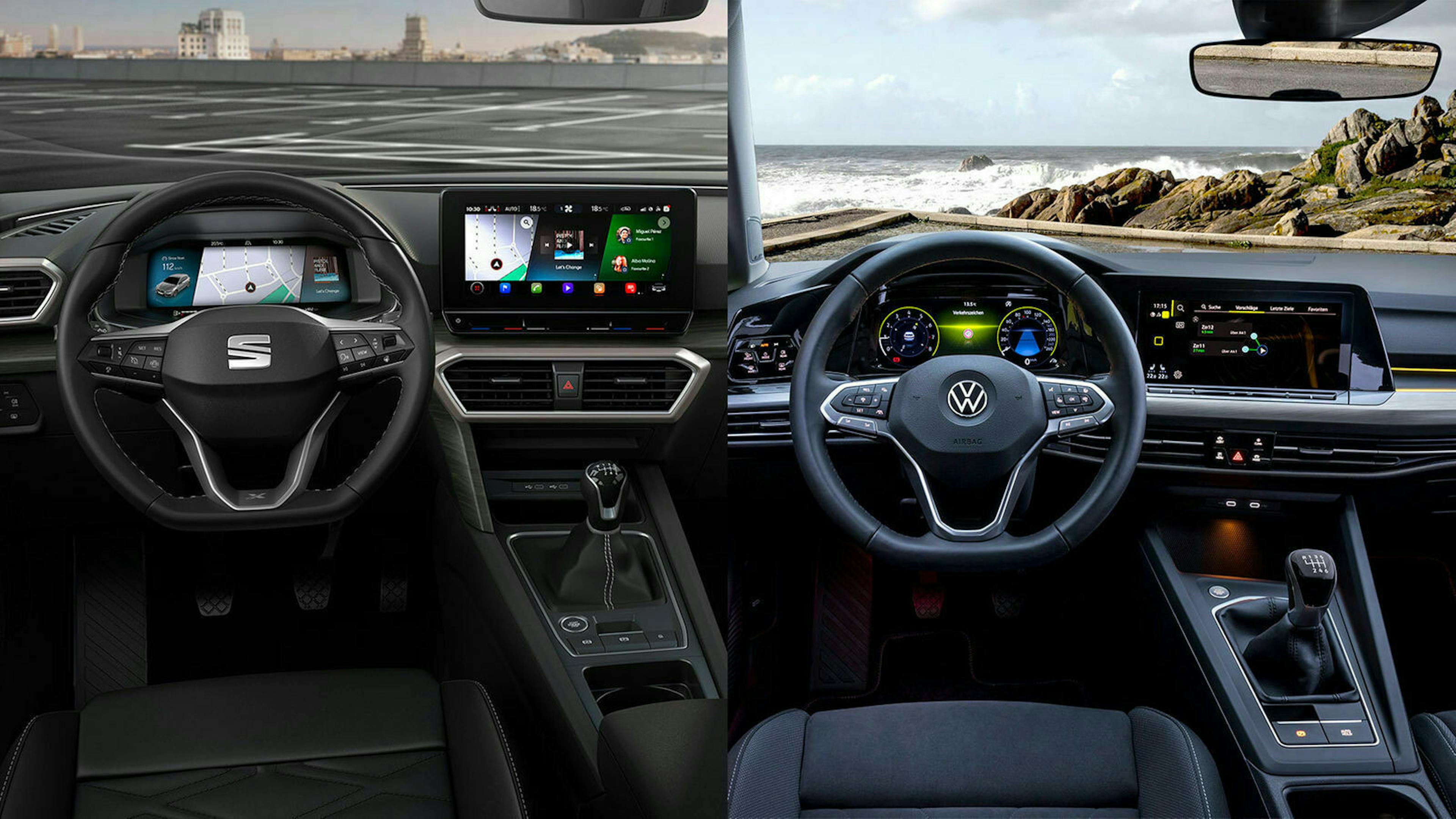 Seat Leon Golf 8 Vergleich Cockpit
