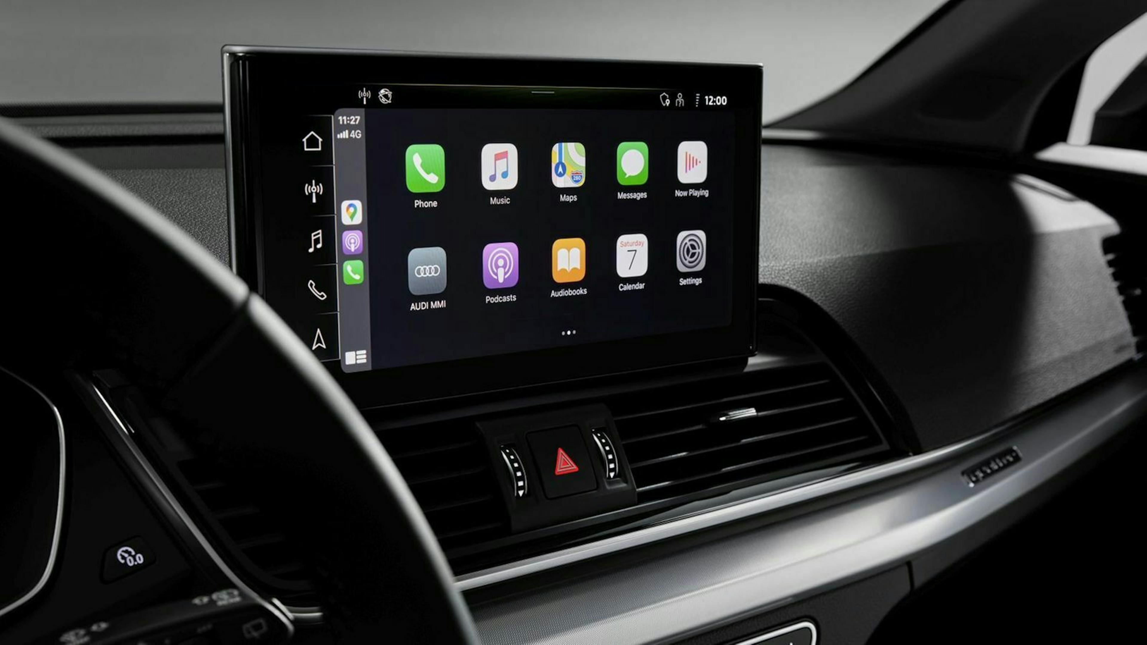 Audi Q5 Facelift Detailansicht Infotainment-System