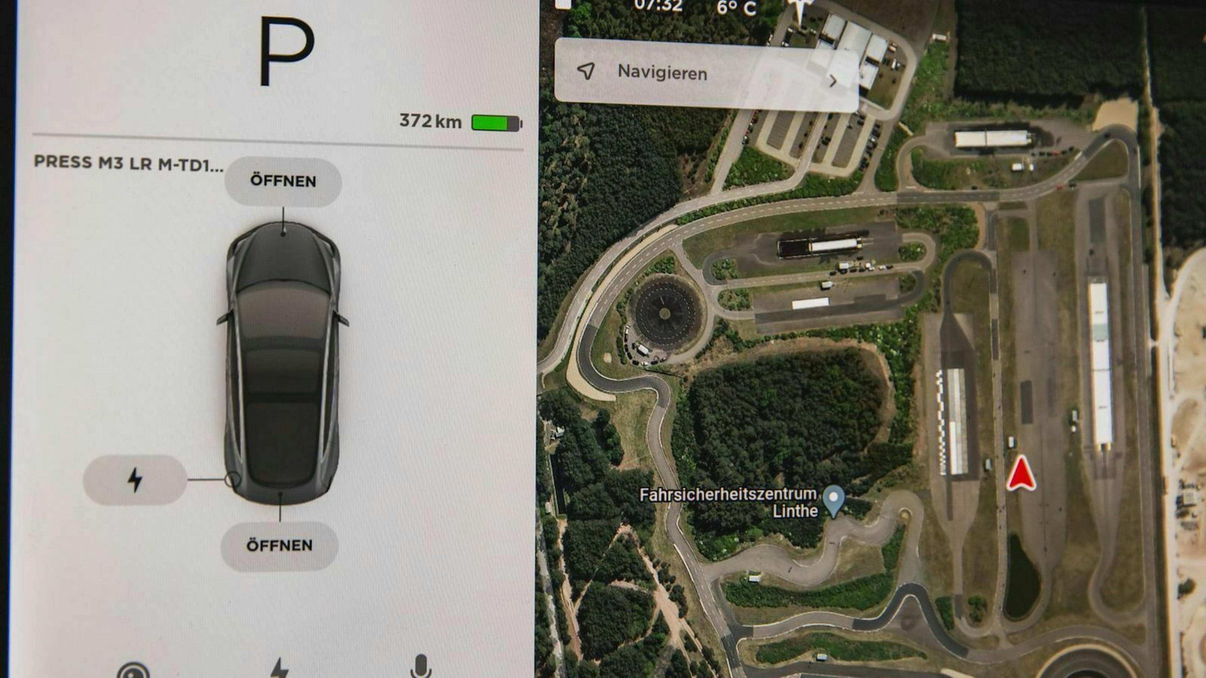 Die Navigationsfunktion des Tesla Model 3 (seit 2018)