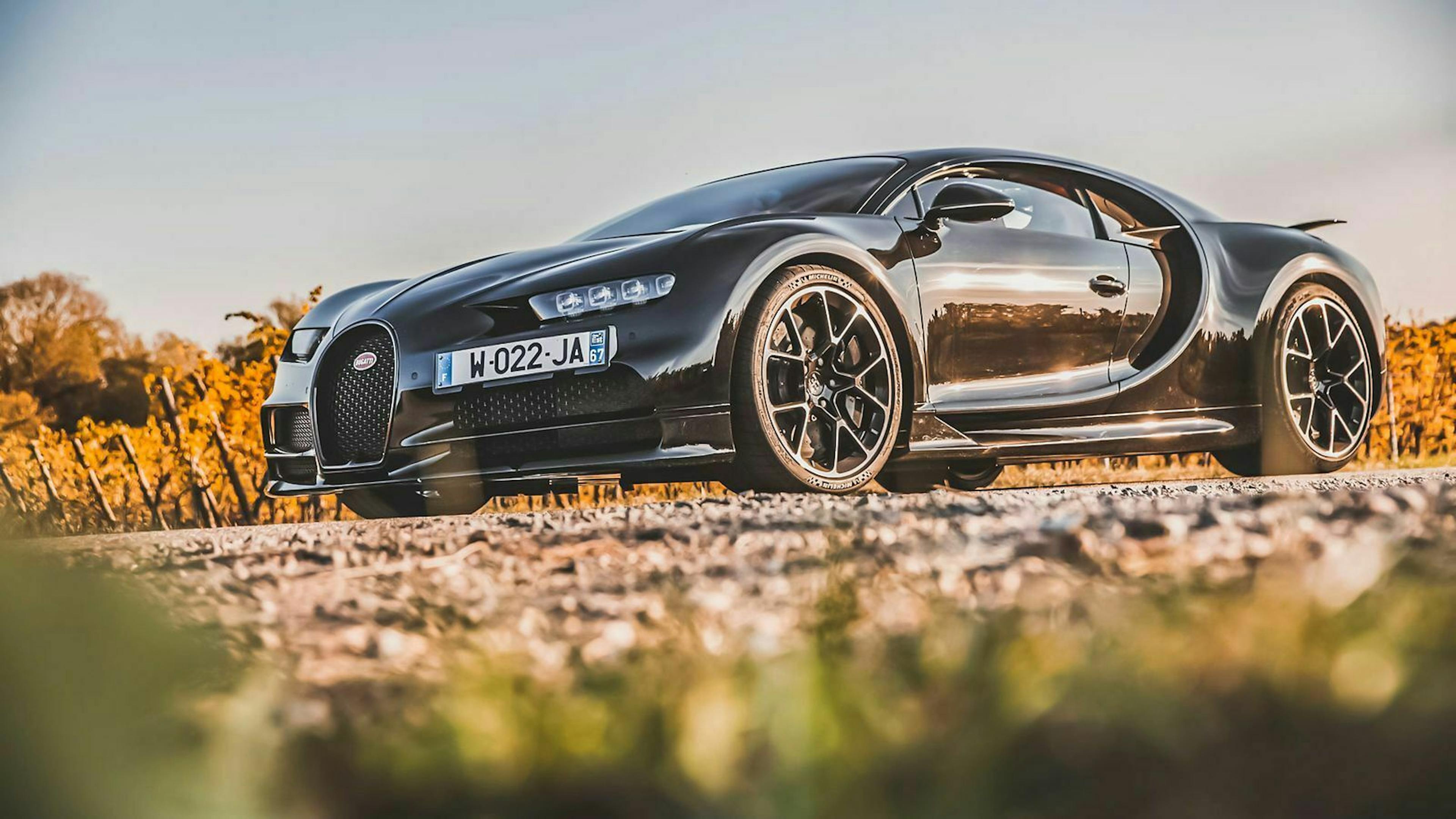 Bugatti Chiron dreiviertel-frontansicht