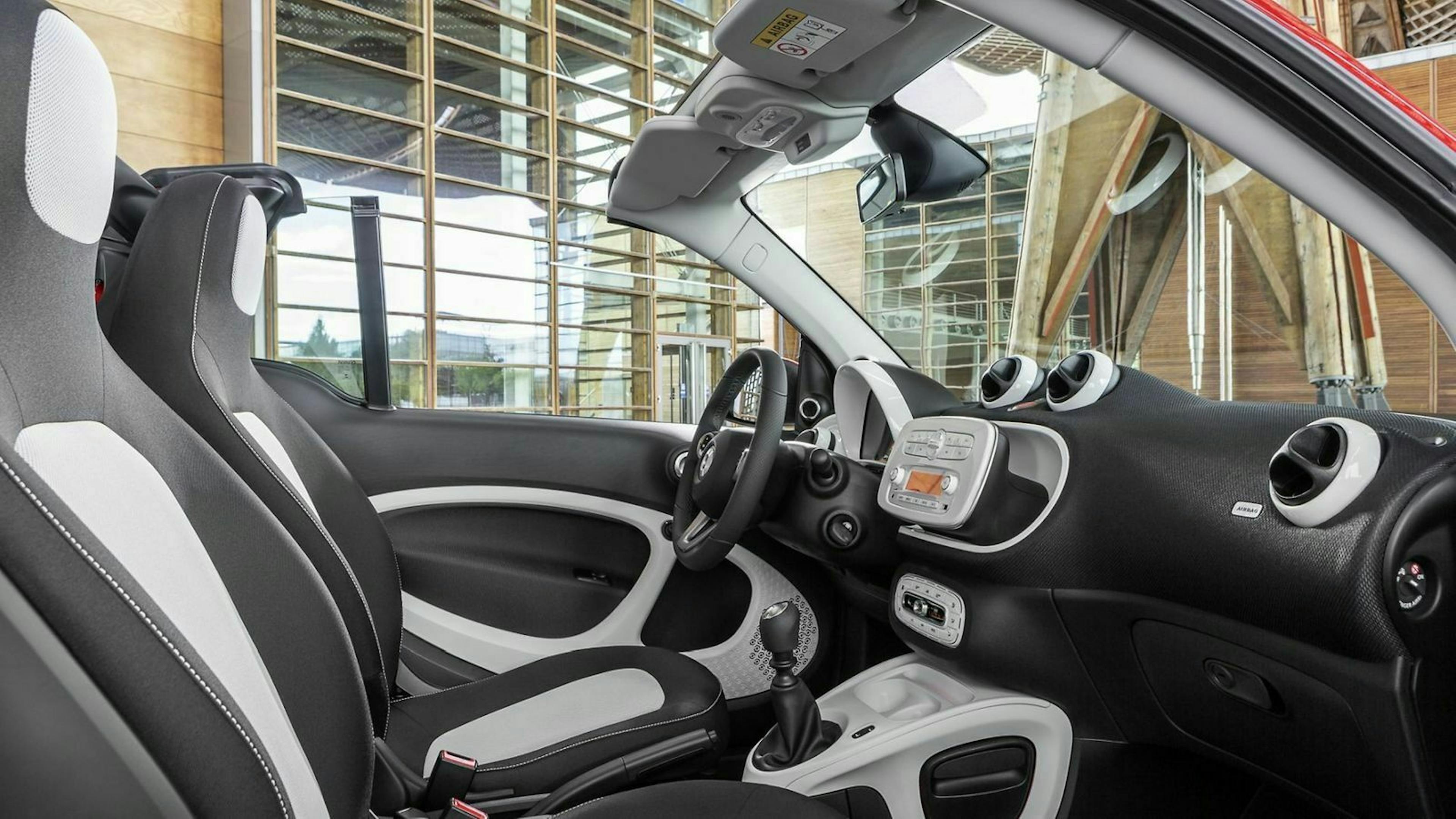 Cockpit-Ansicht des Smart Fortwo Cabrio