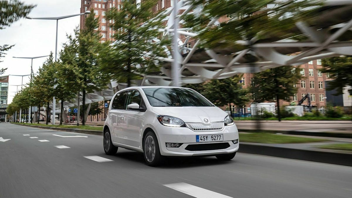 Skoda citigo in der Ansicht von vorne-rechts, fahrend
