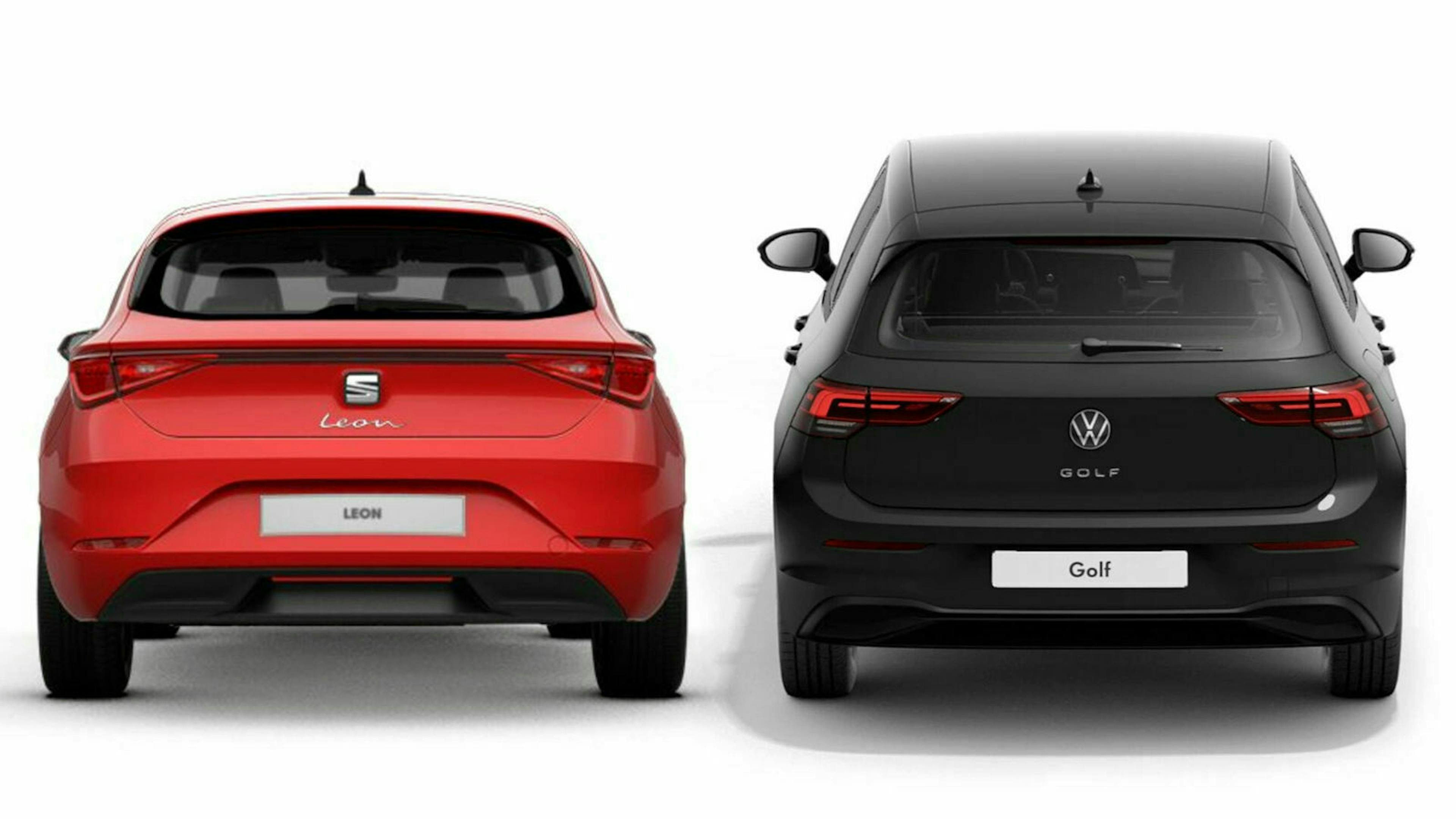 Seat Leon VW Golf Vergleich Heck