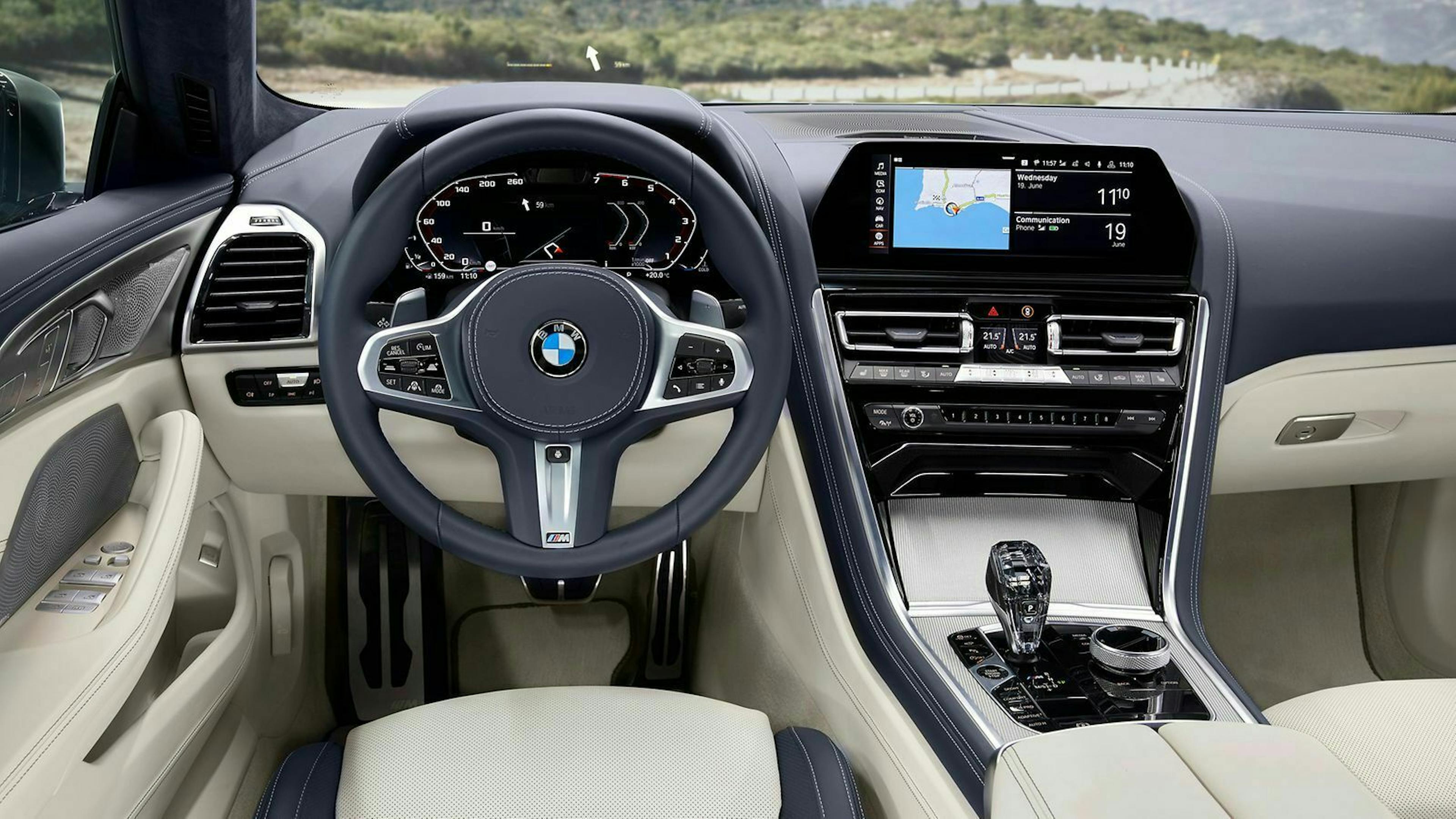 Das Navi des neuen BMW 8er Gran Coupé kann Ziele vom Handy empfangen
