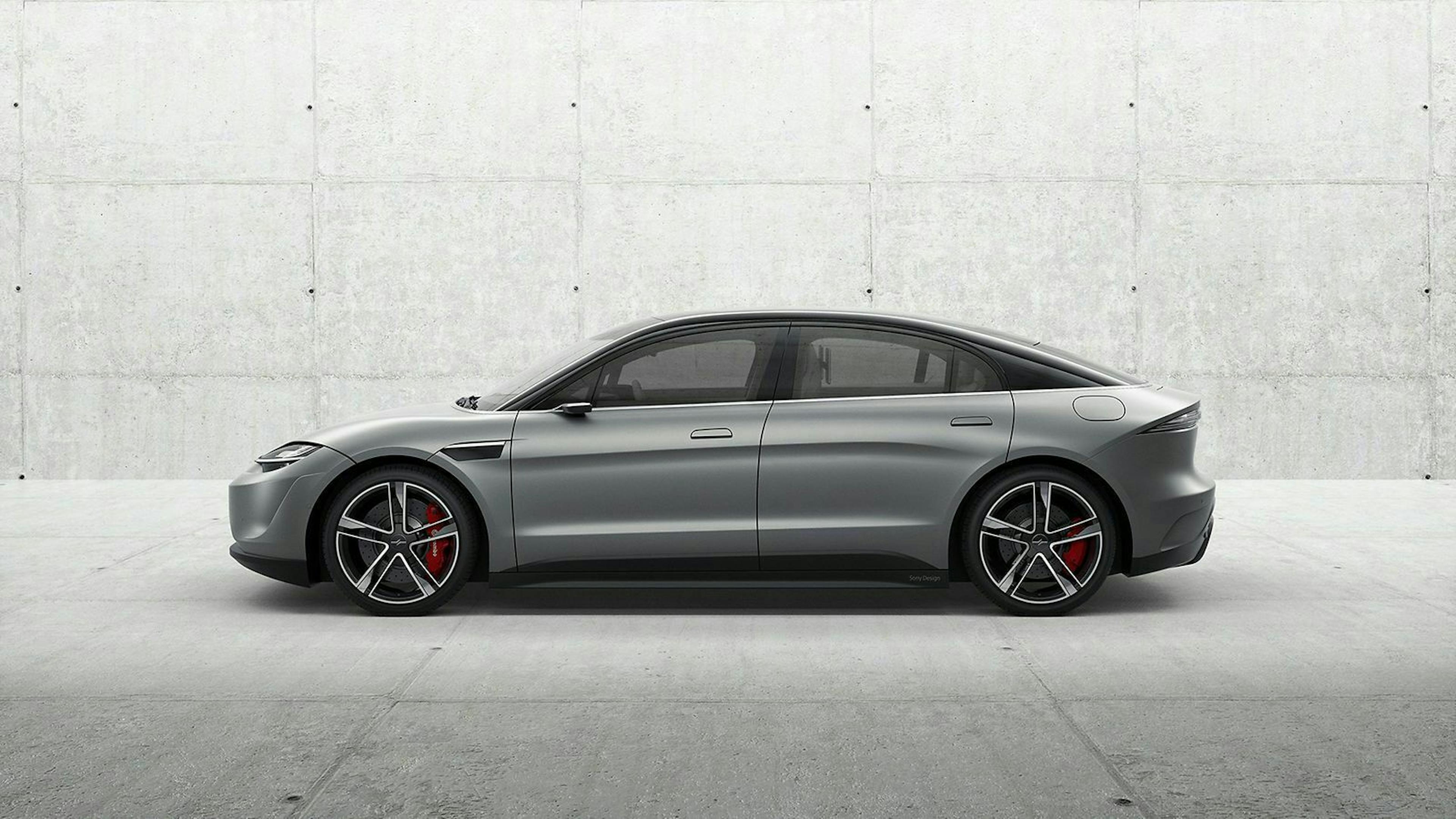 Sony Vision-S in der Seitenansicht, stehend