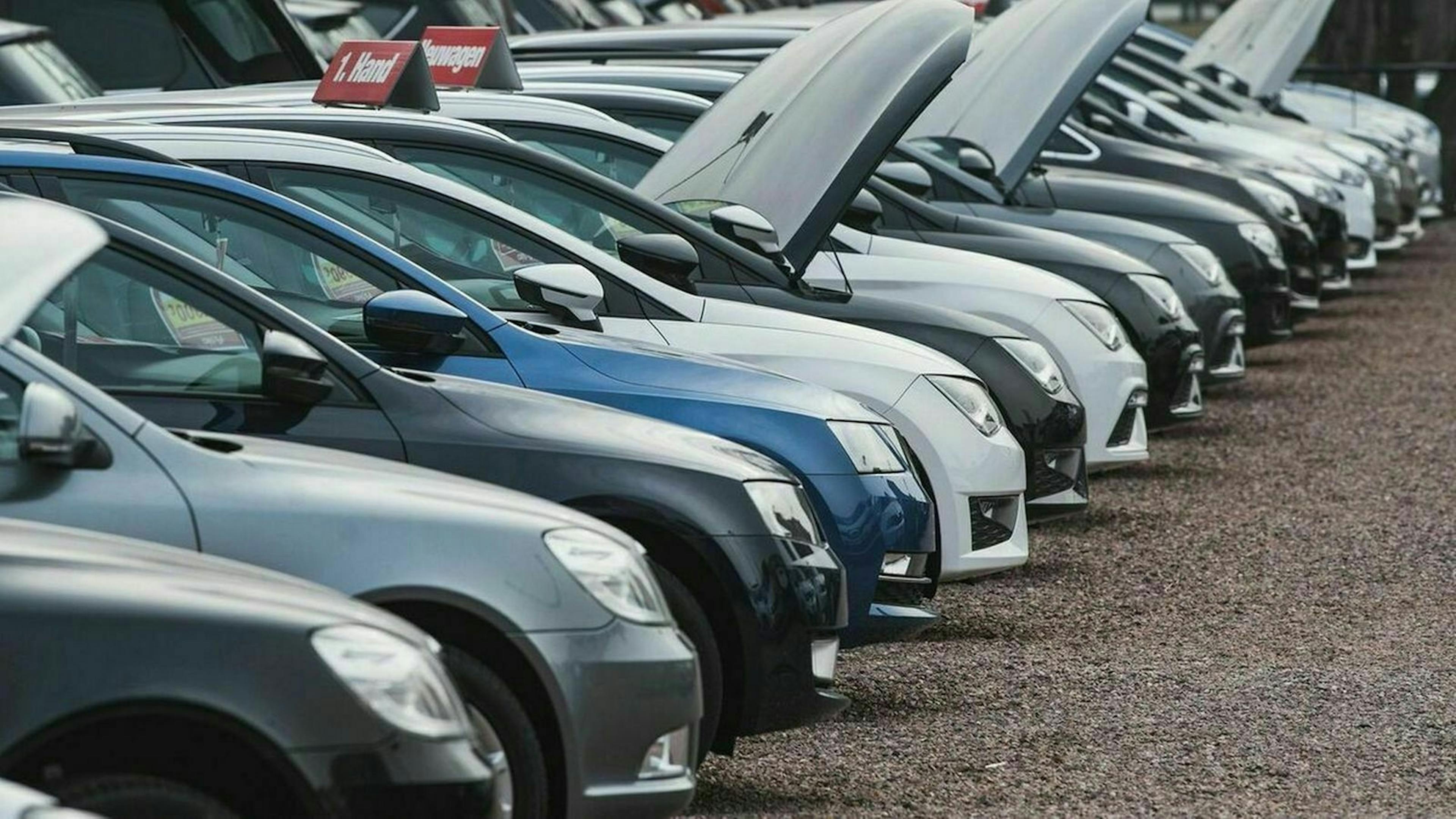 Zu sehen sind mehrere Fahrzeuge nebeneinander