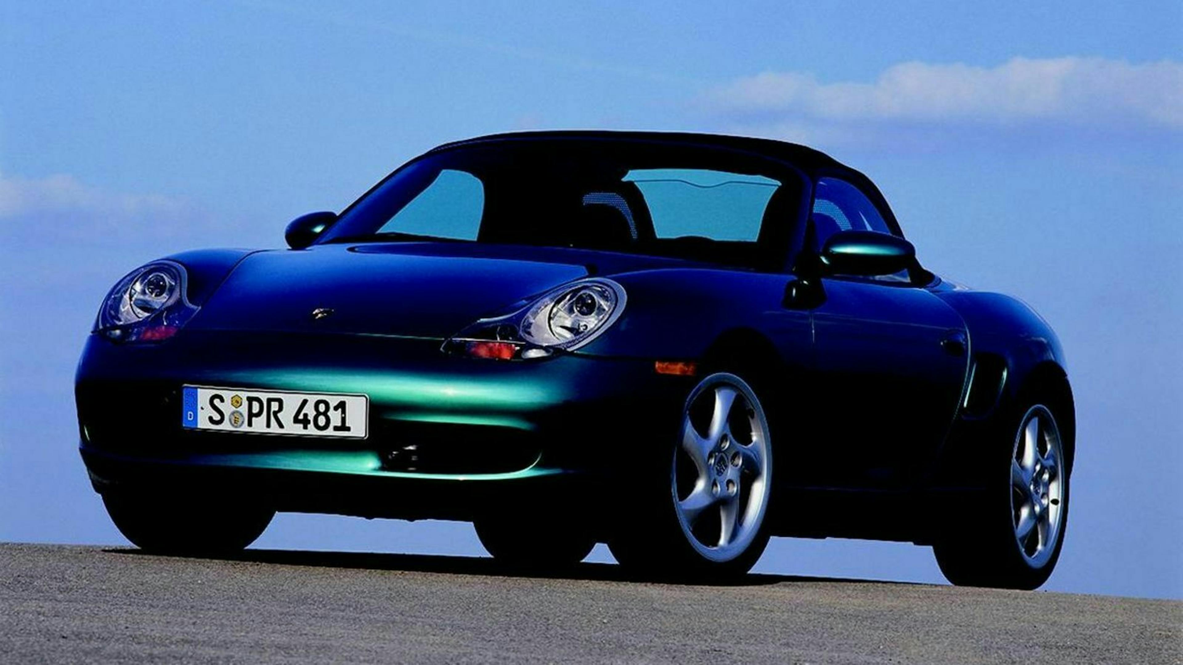 Der Porsche in Frontansicht