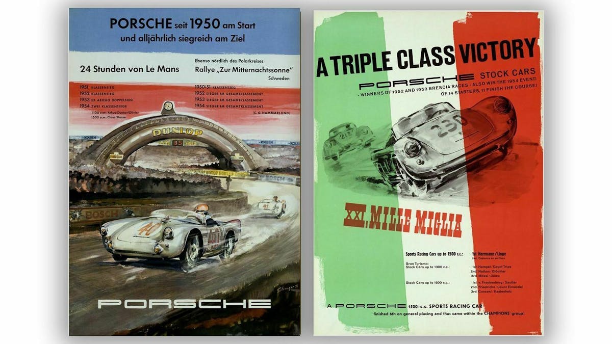 Zwei Magazine des Porsche 550 Spyder