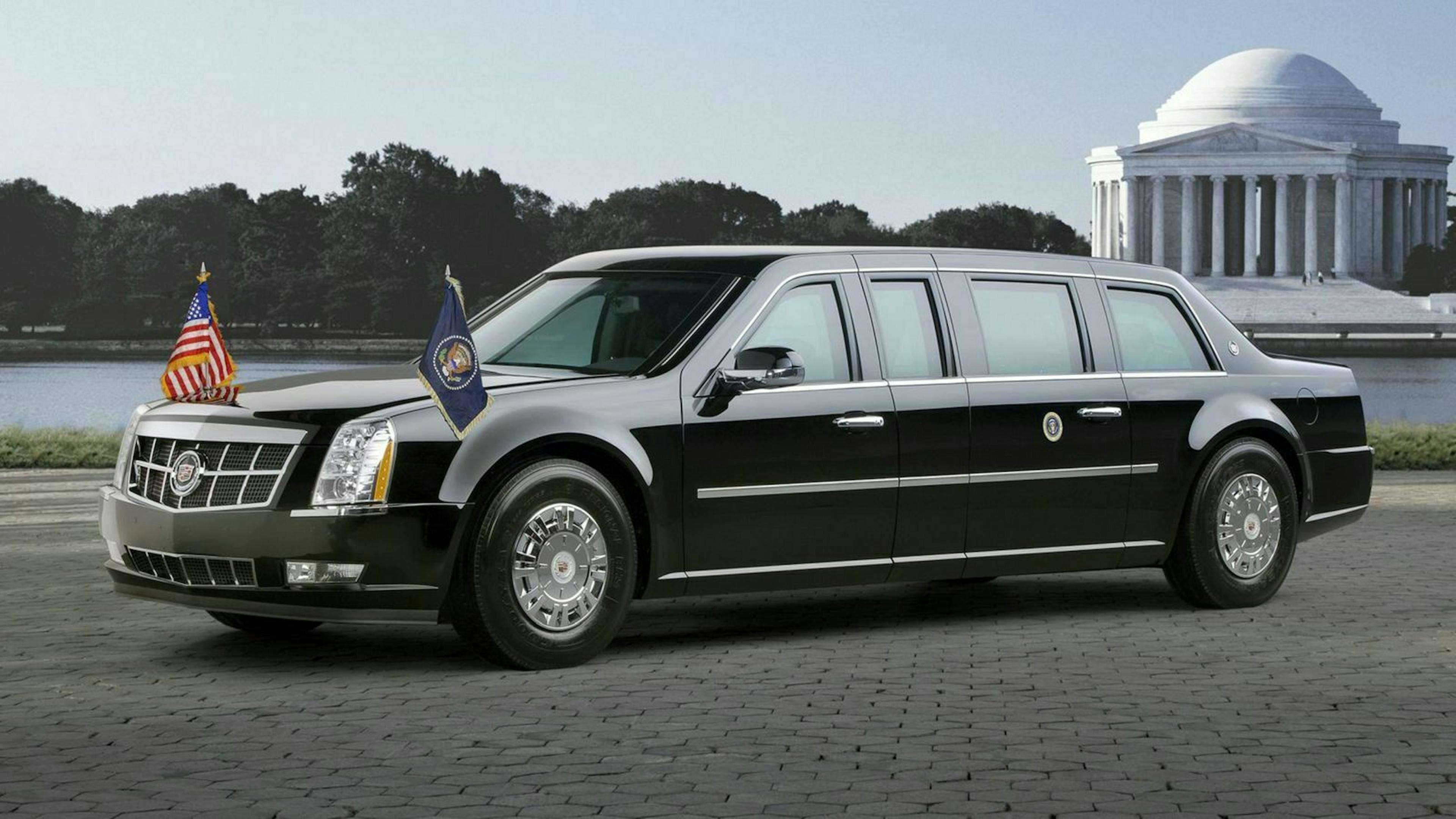 Zu sehen ist die Cadillac Limo des Präsidenten Obama