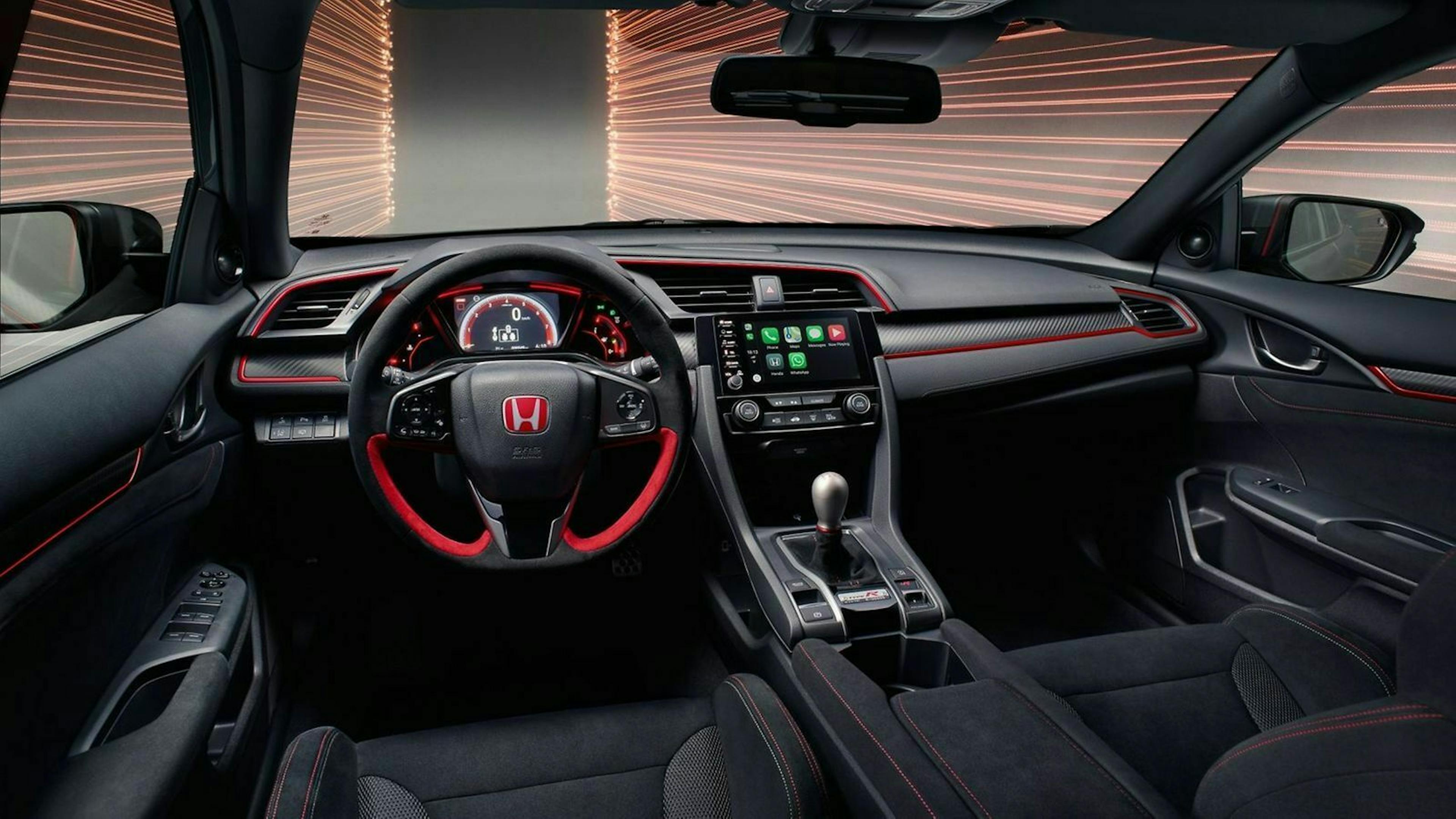 Cockpit-Ansicht des Honda Civic Type R