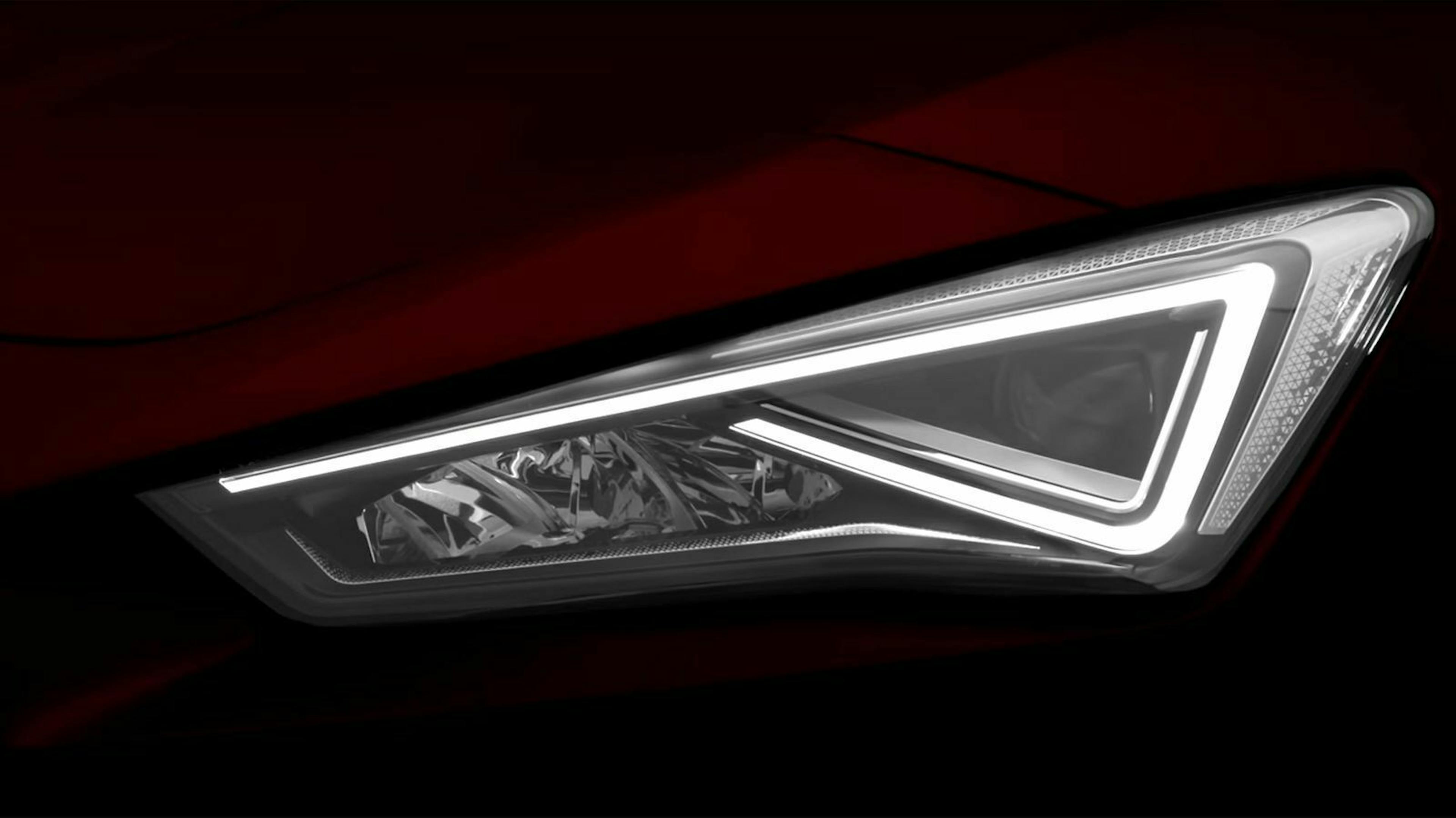 Ansicht eines Scheinwerfers des Seat Leon