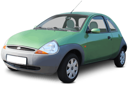 Grünes Auto, Kompaktmodell, seitliche Ansicht, auf weißem Hintergrund, ohne sichtbares Kennzeichen.