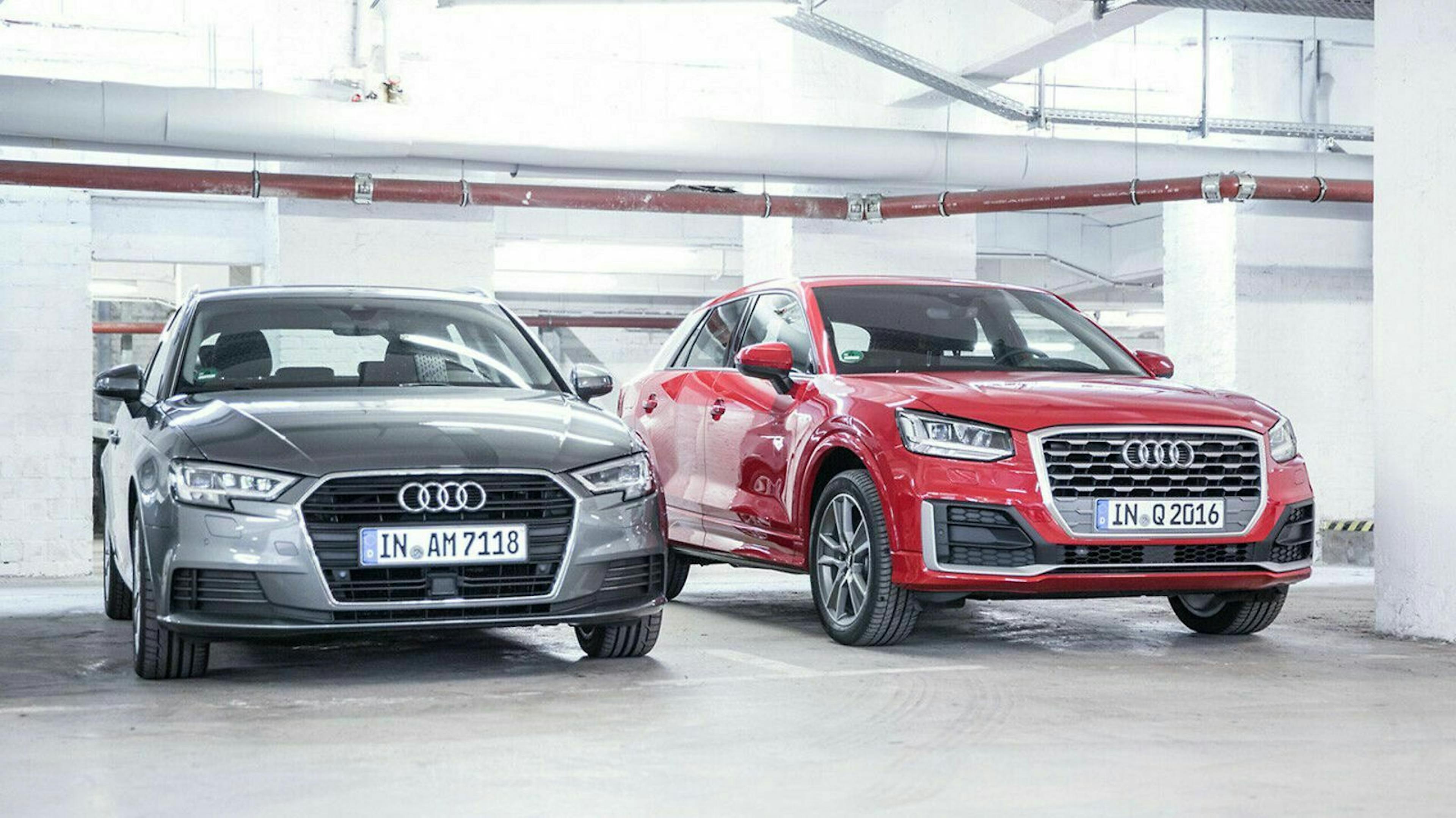 Der Audi A3 im Vergleichstest mit dem Audi Q2