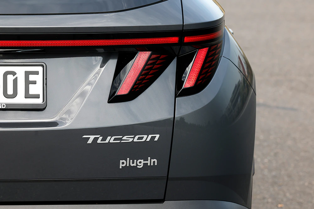 Hyundai TUCSON Außenansicht Heck mit Schriftzug