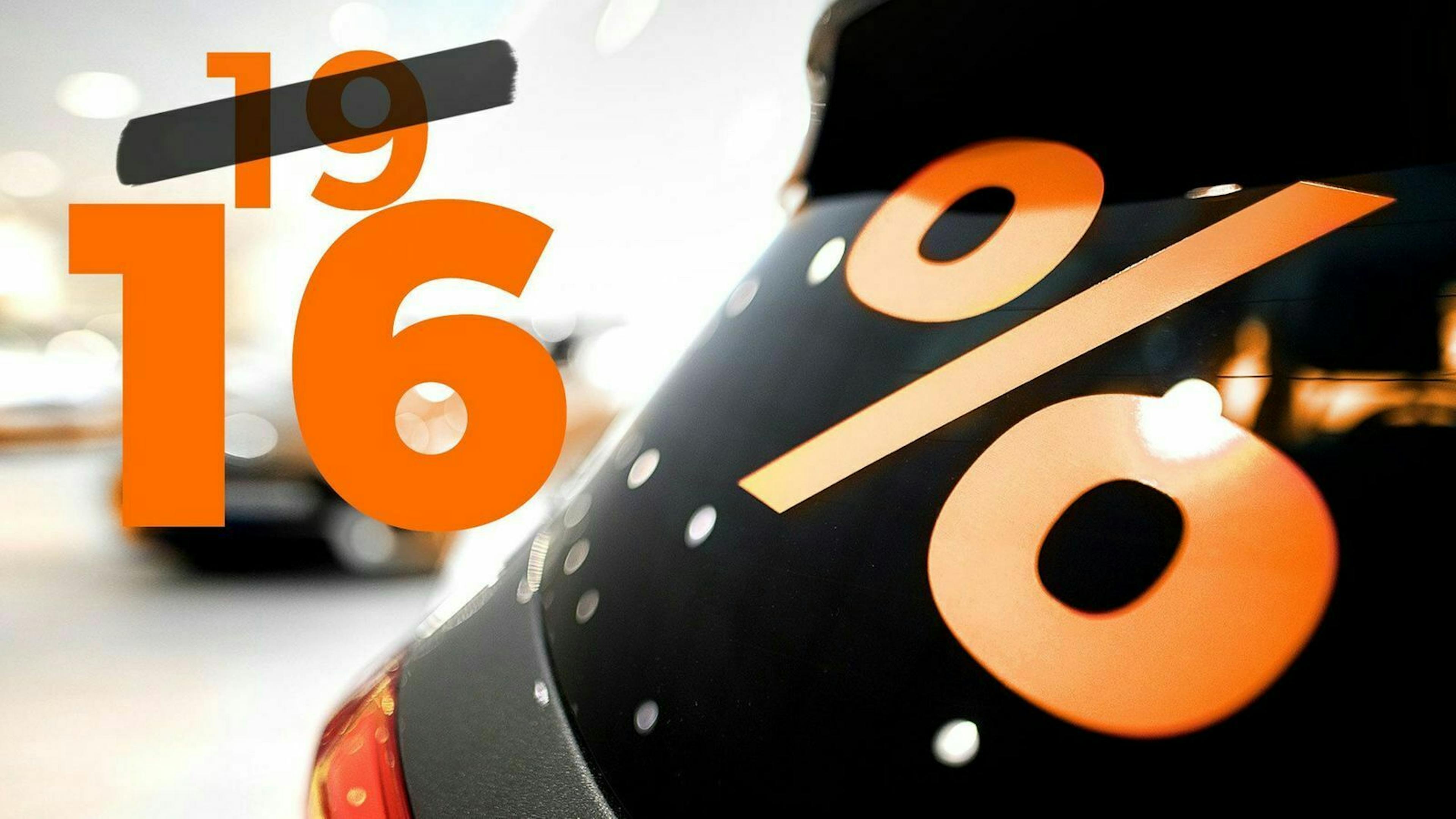 Zu sehen sind die Zahlen 19 und 16, wobei die 19 durchgestrichen ist
